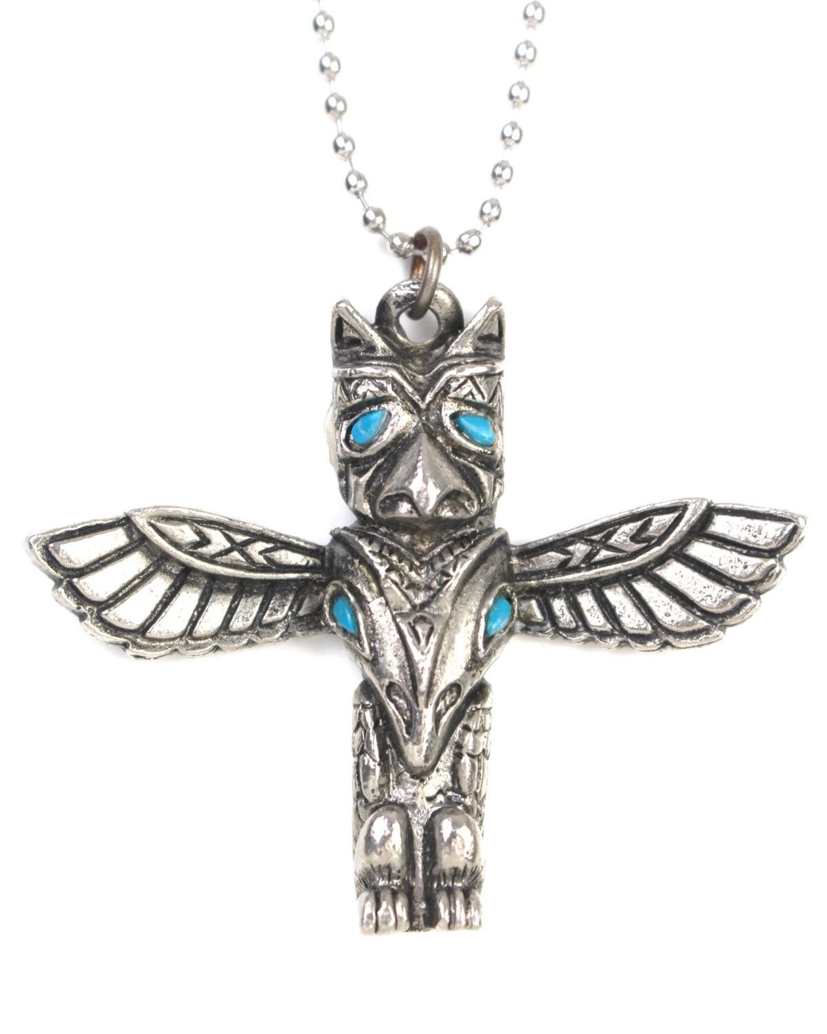 Vintage 2000S JAPANESE MADE TOTEM POLE SPIRIT NECKLACE Size ONE SIZE - 1 Thumbnail
