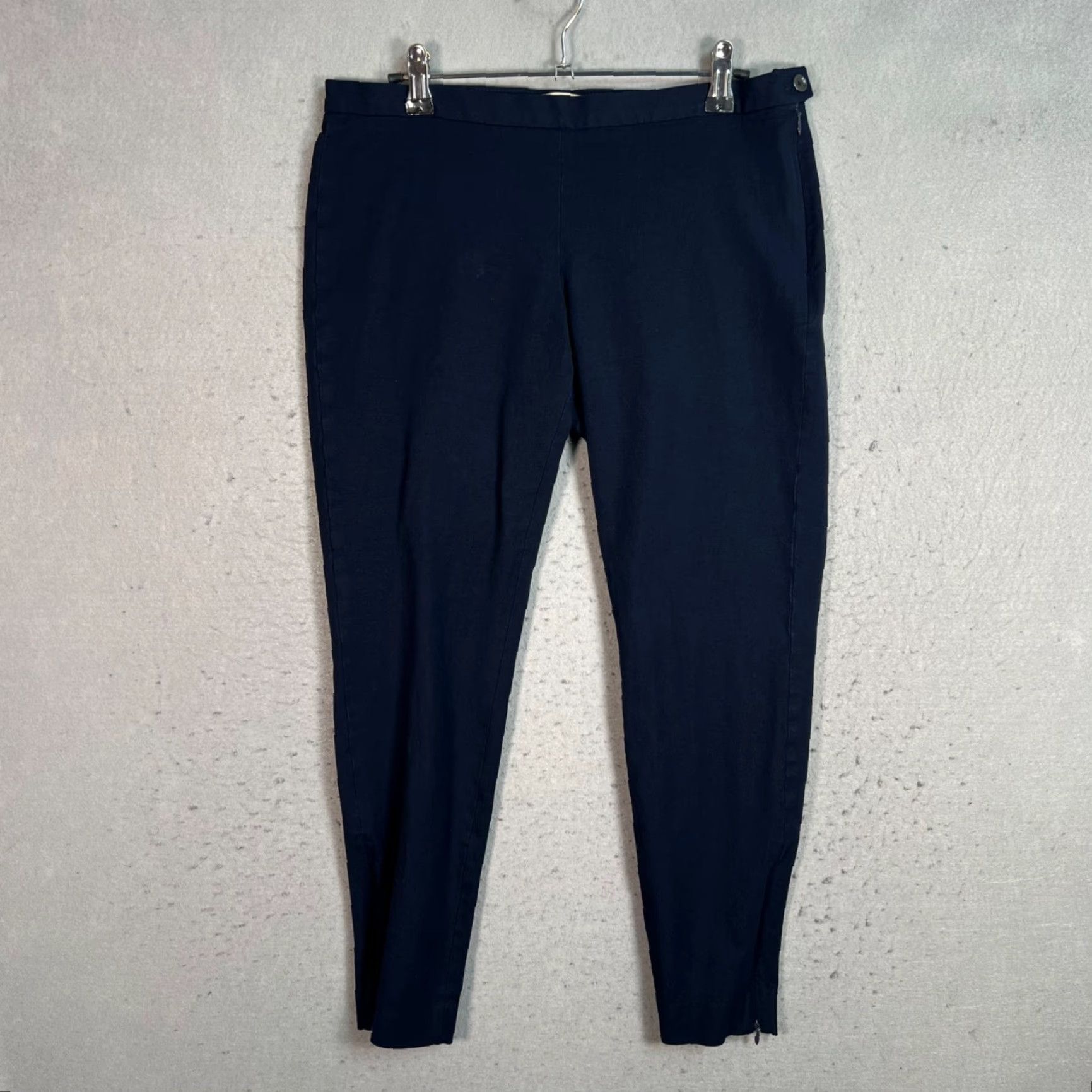 Banana Republic Banana Republic Sloan Fit Blue Pants Women Size 6 Viscose Cotton Blend Ankle Zip Size 28" / US 6 / IT 42 - 2 Thumbnail