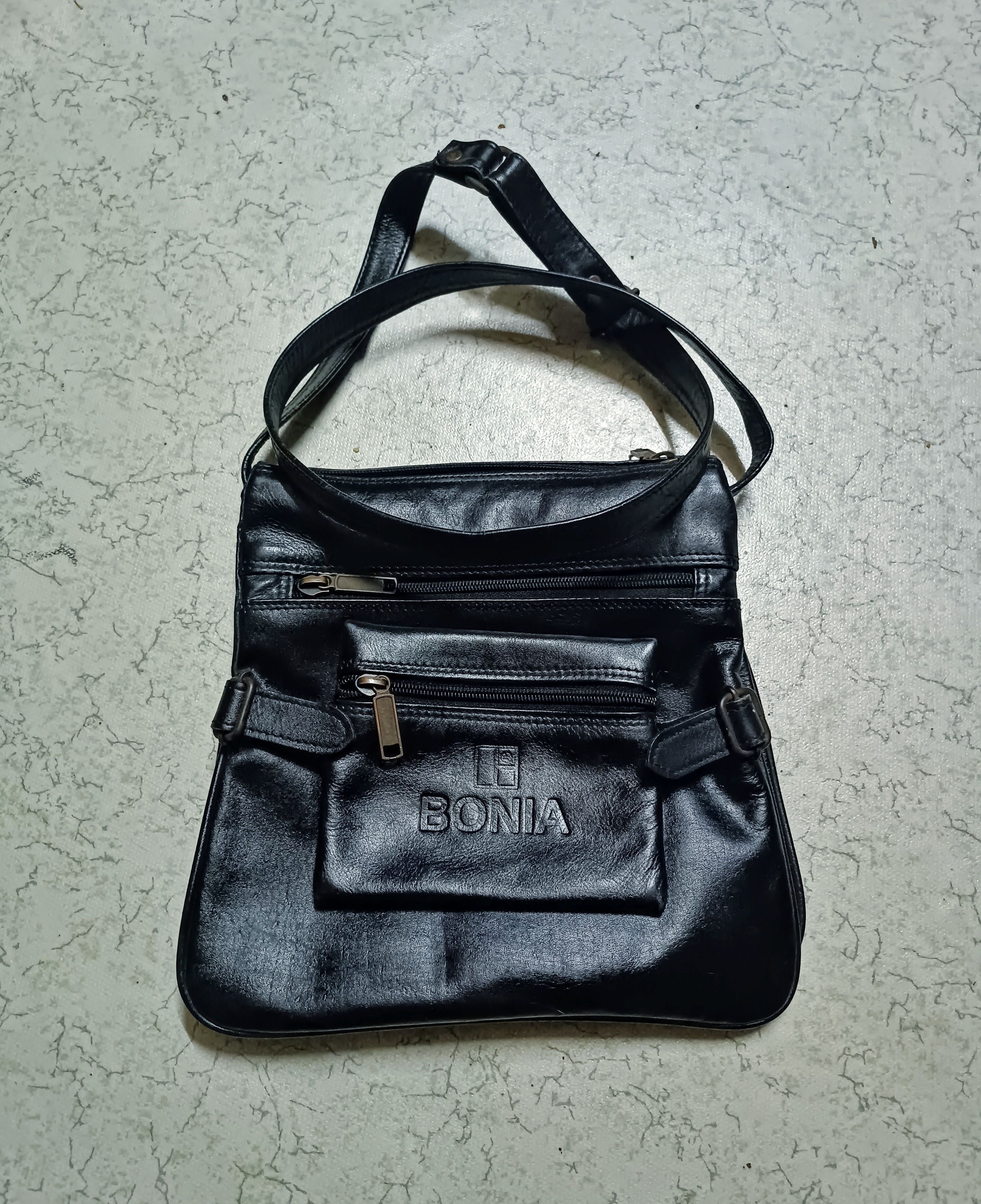 Bonia Leather Vintage BONIA VINTAGE FULLY LEATHER 2 FACE SLIM SLING BAG Grailed