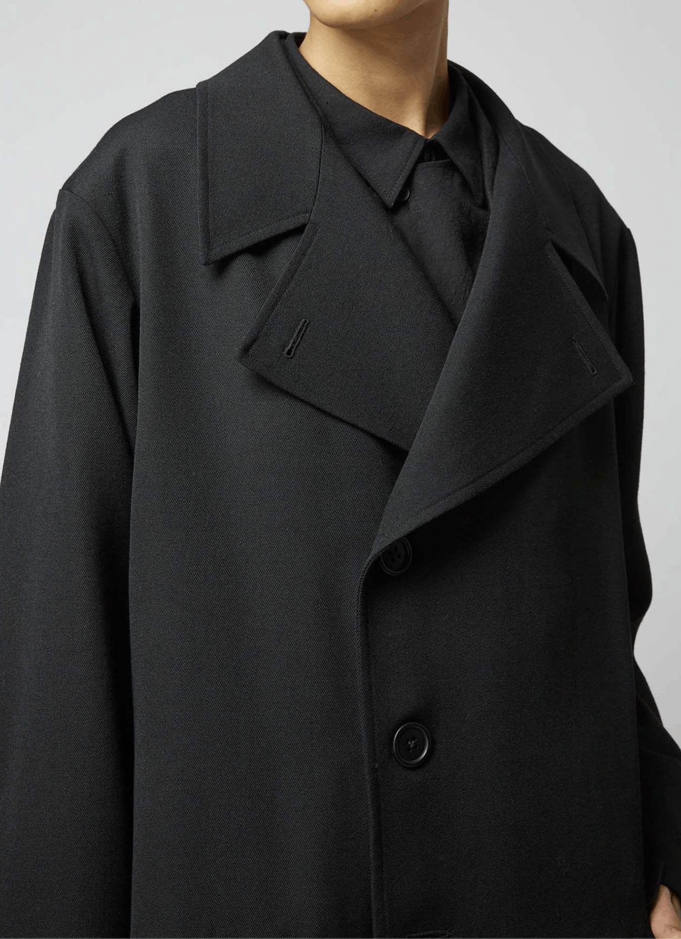 Yohji Yamamoto Yohji Yamamoto Pour Homme - ARMY GABARDINE HEM CUFFS COAT Size US S / EU 44-46 / 1 - 5 Thumbnail