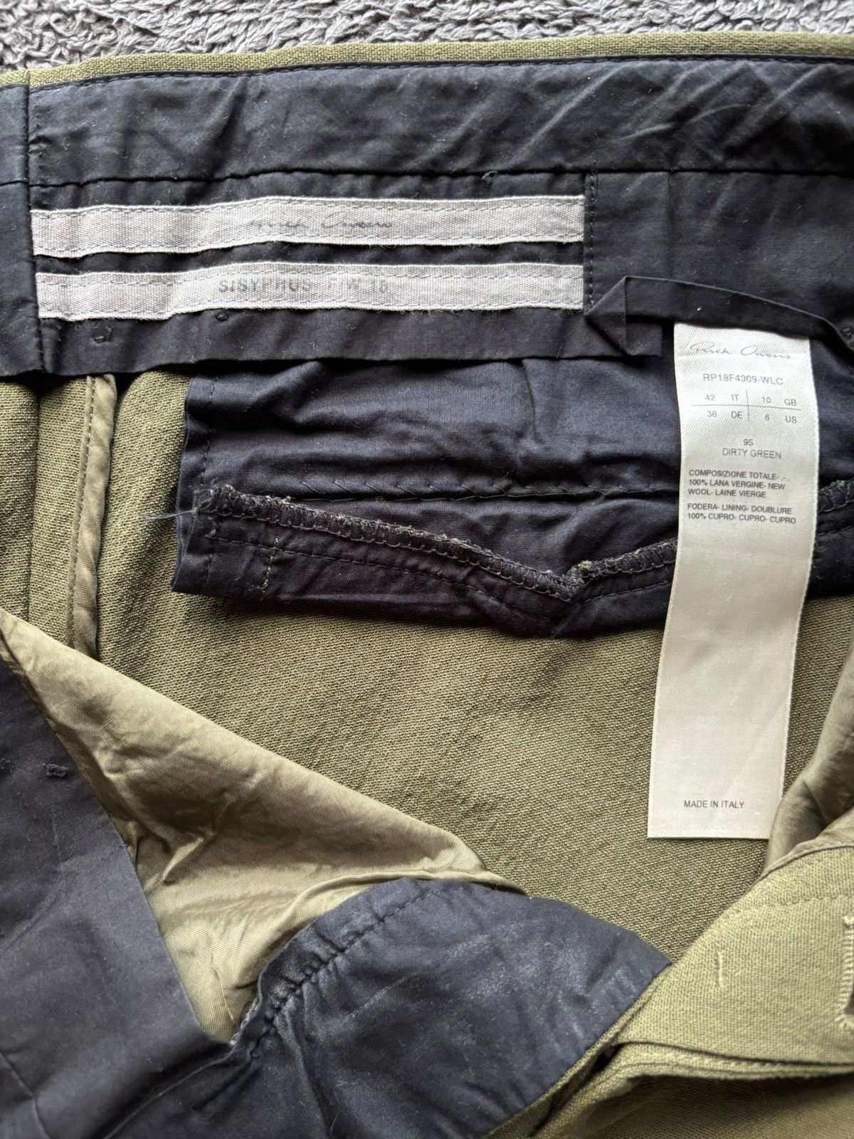 Rick Owens Rick Owens Easy Astaire Dirty Green Cropped Pants Size US 32 / EU 48 - 3 Thumbnail