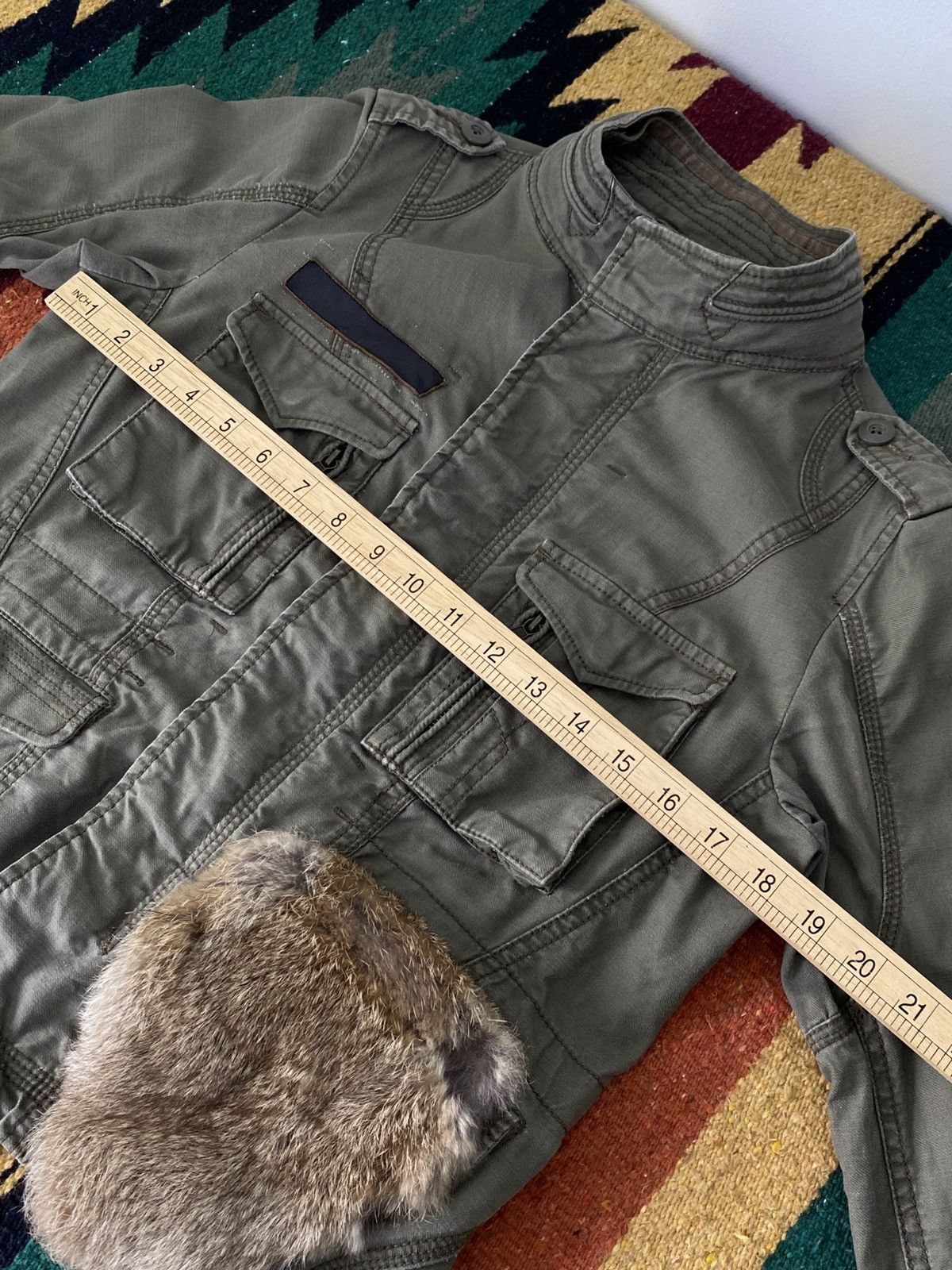 GOA Y2K 2000’s GOA Japan Military Field Jacket Fur Panel OG Size M / US 6-8 / IT 42-44 - 3 Thumbnail