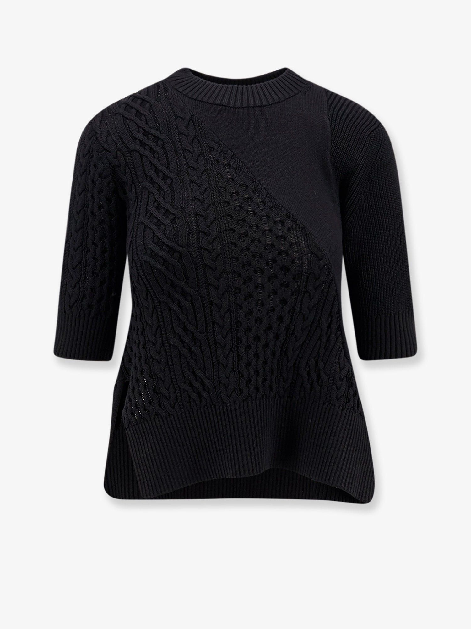 Sacai Cotton Blend Asymmetrical Sweater Size S / US 4 / IT 40 - 1 Thumbnail