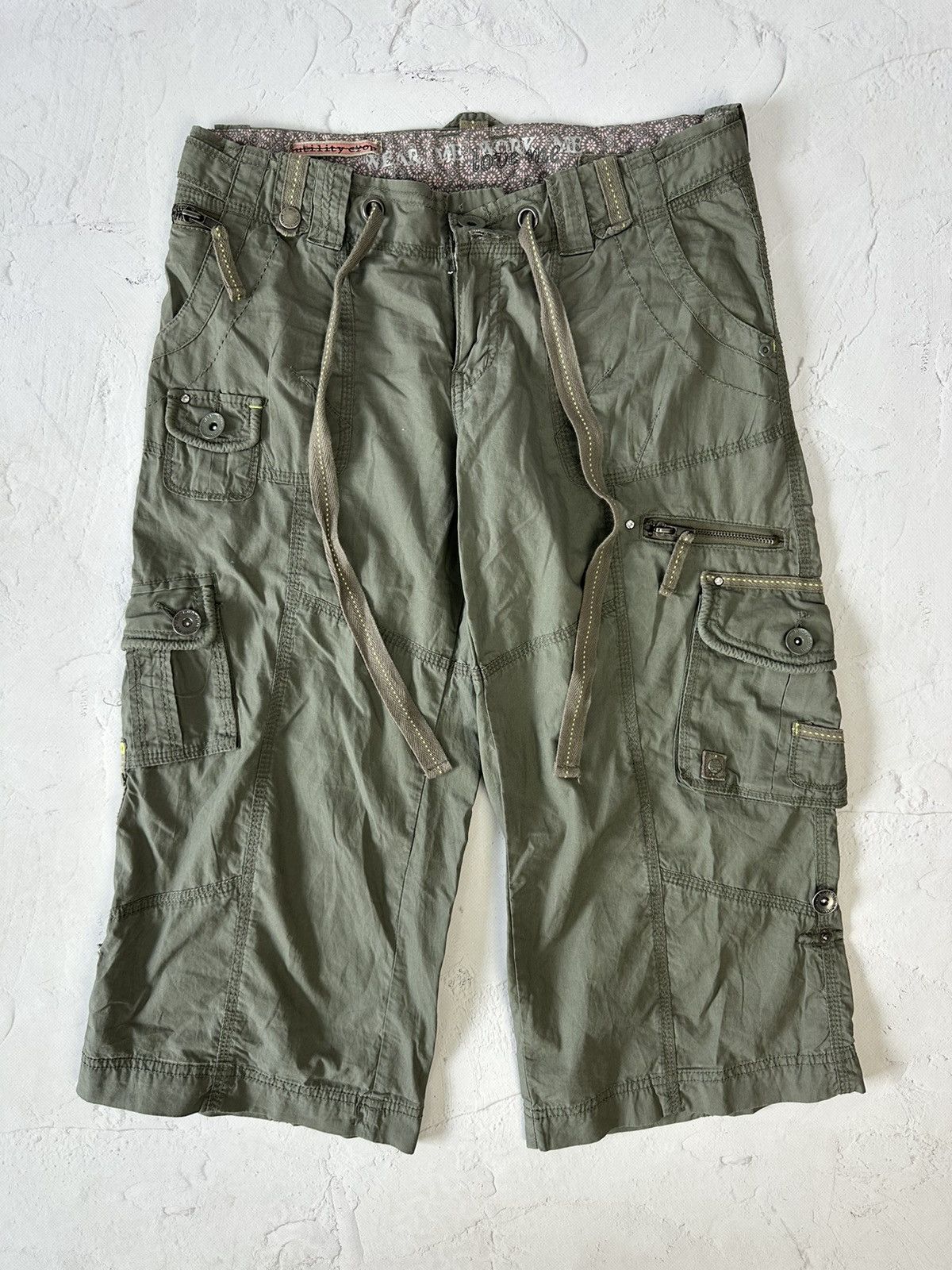If Six Was Nine × Japanese Brand × Vintage Y2K Vintage Cargo Khaki Breeches Size 27" / US 4 / IT 40 - 1 Thumbnail