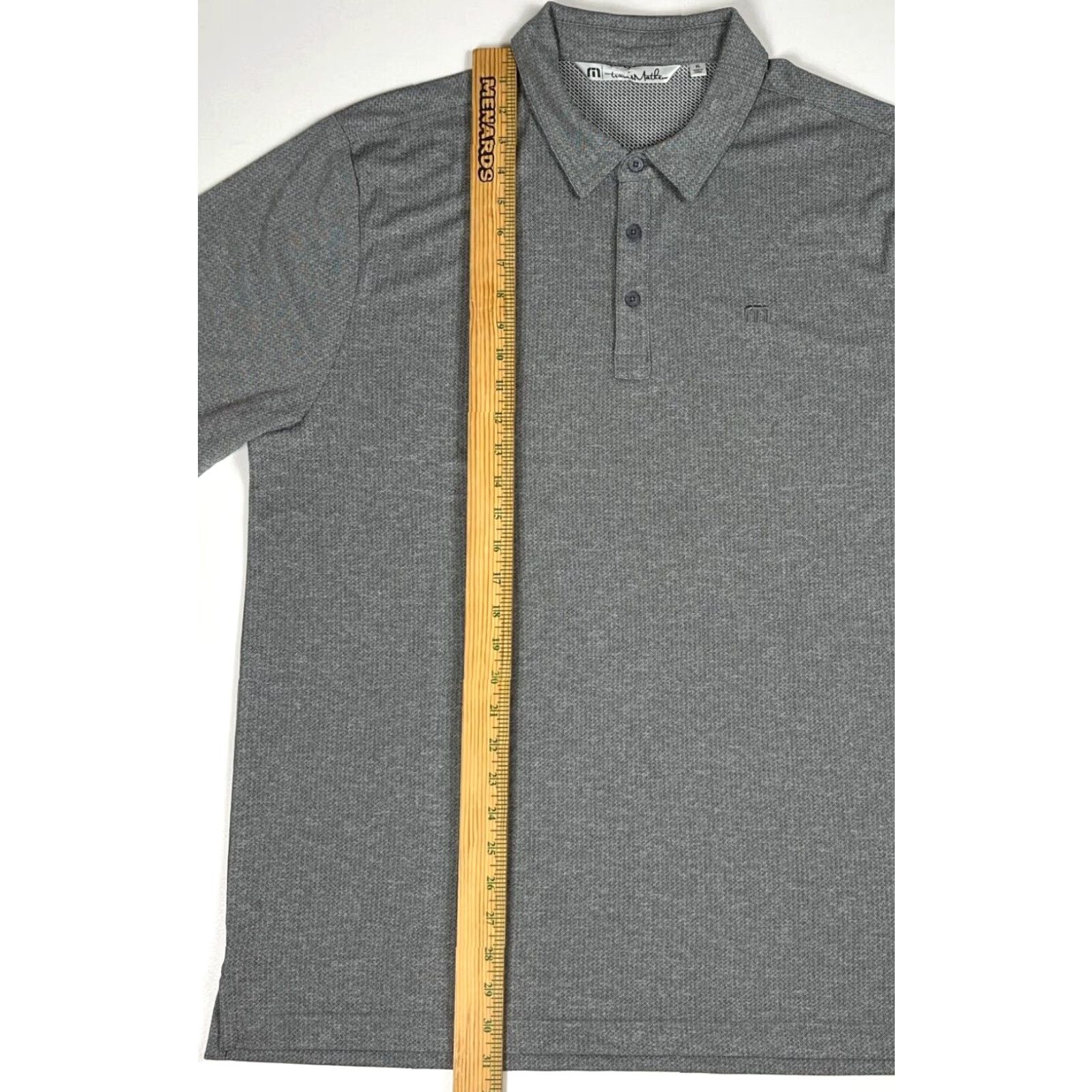 TravisMathew Travis Mathew Polo Shirt Men's Gray XL Polo Shirt, Travis Mathew, Gray, XL, Short Sleeve, Collared, Golf, Sports, Logo, 100% Polyester Size US XL / EU 56 / 4 - 7 Thumbnail