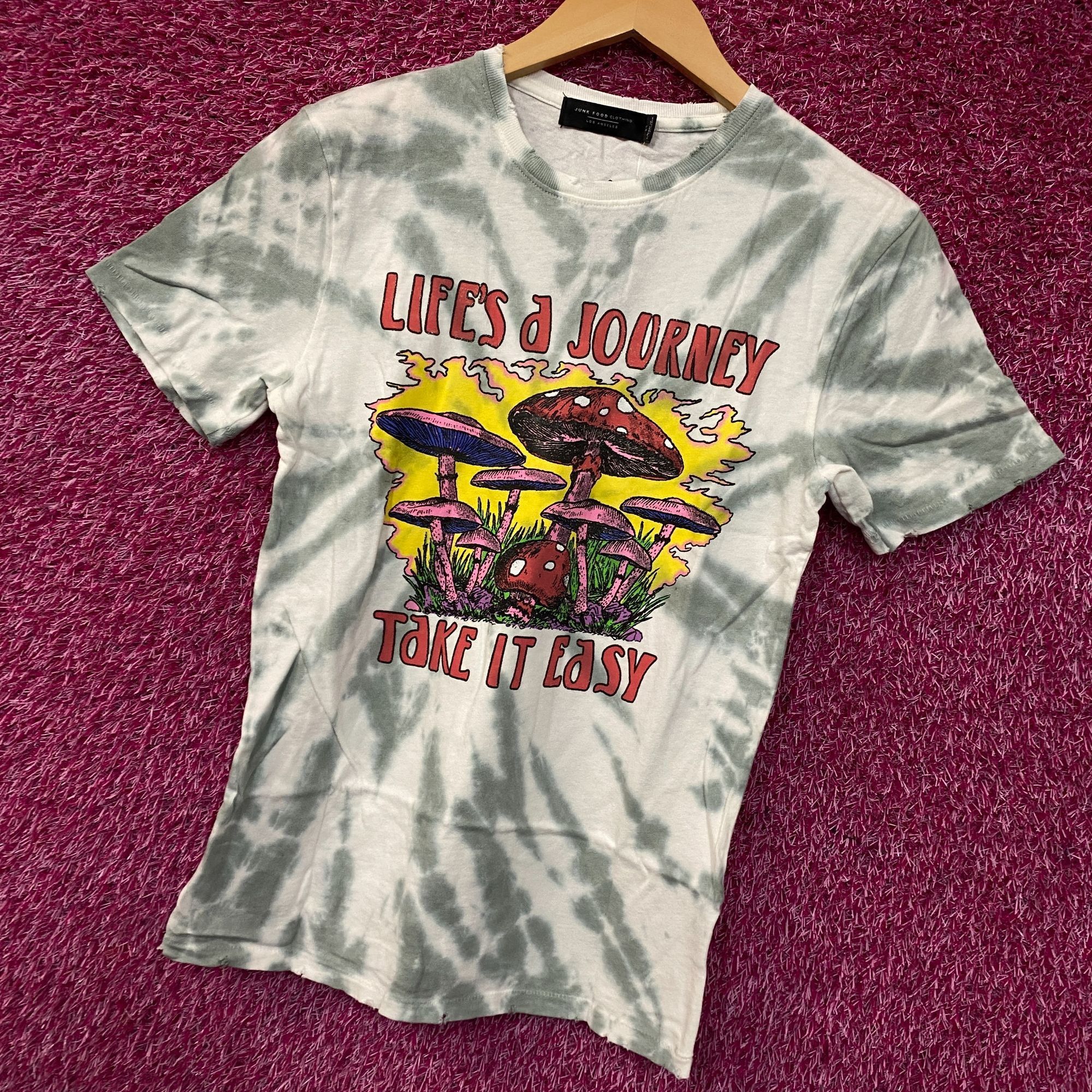 Junk Food Life's a Journey Take it Easy Psychedelic Mushrooms Graphic Size US XS / EU 42 / 0 - 3 Thumbnail