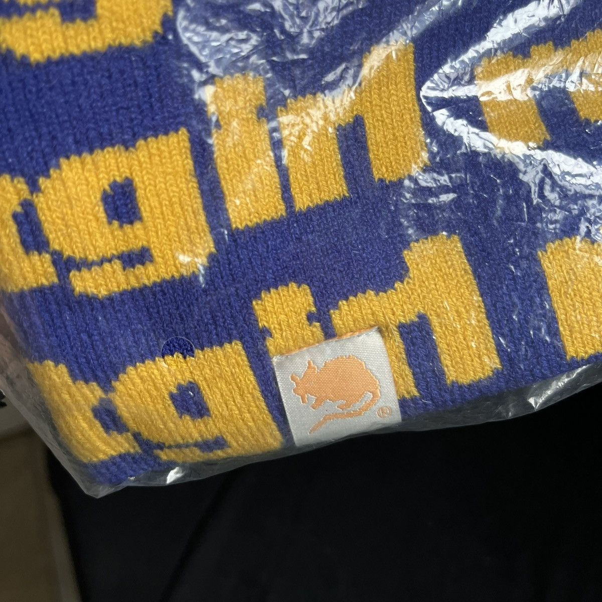 2025’ Stray Rats Ratgirl Purple/Yellow Logo Beanie O/S, Men's — image 3 of 3