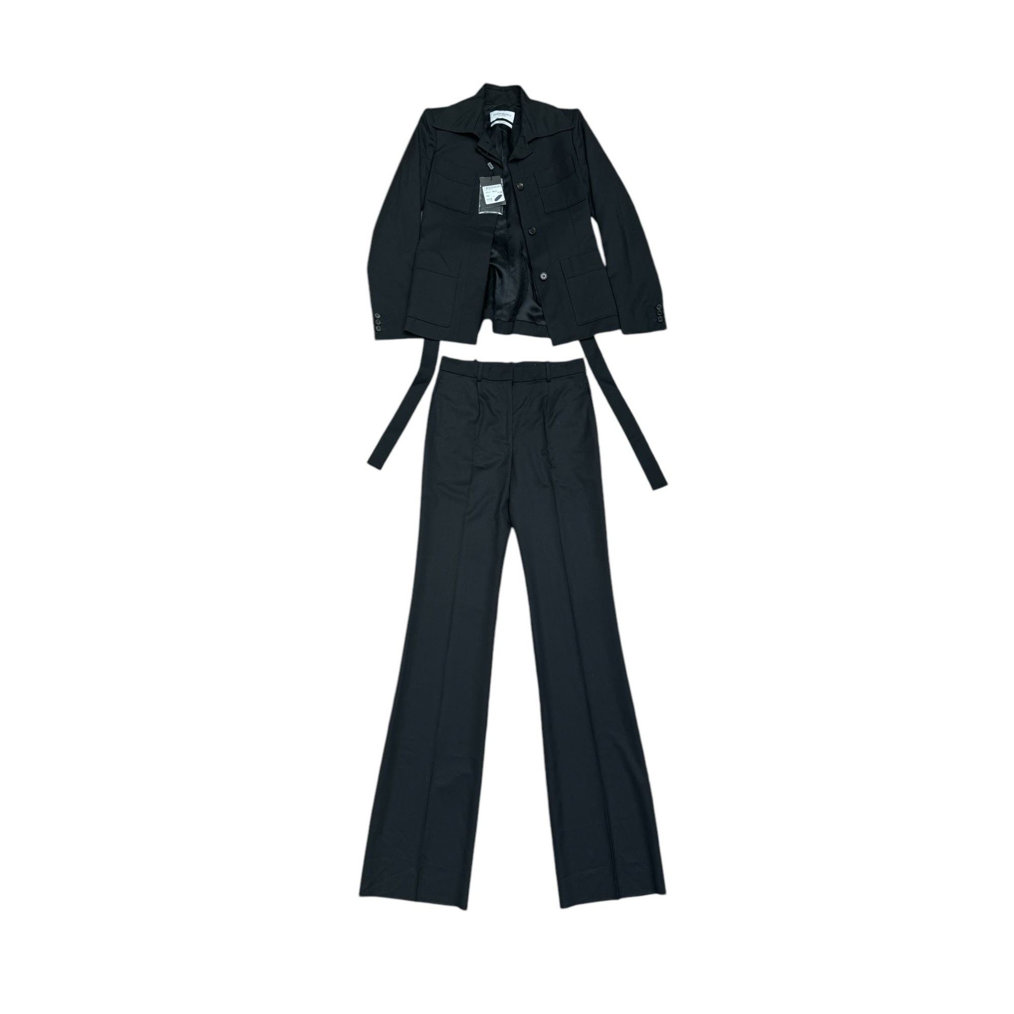 Yves Saint Laurent Black Saharian Wool Suit Size XS / US 0-2 / IT 36-38 - 1 Thumbnail