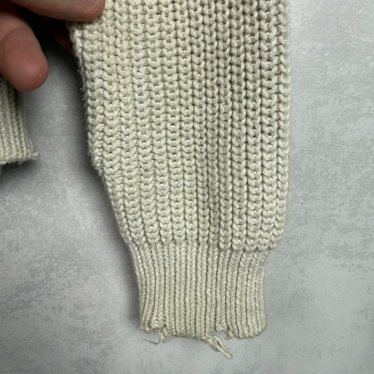 Zadig & Voltaire Zadig&Voltaire Kary Cow Distress Cotton Wool Knit Sweater Size XS / US 0-2 / IT 36-38 - 22 Thumbnail