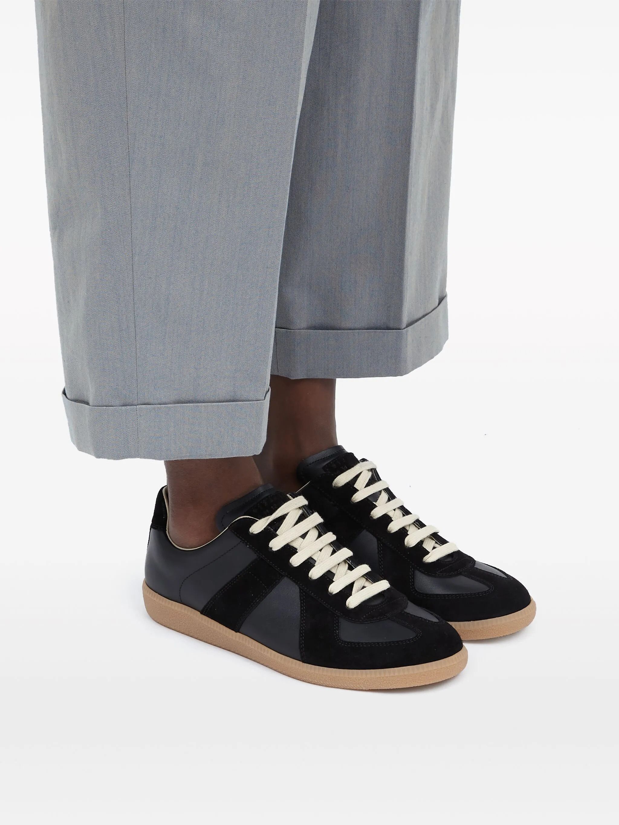 Maison Margiela o1bcso1str0226 Replica Low-Top Sneakers in Black Size US 8 / IT 38 - 5 Thumbnail