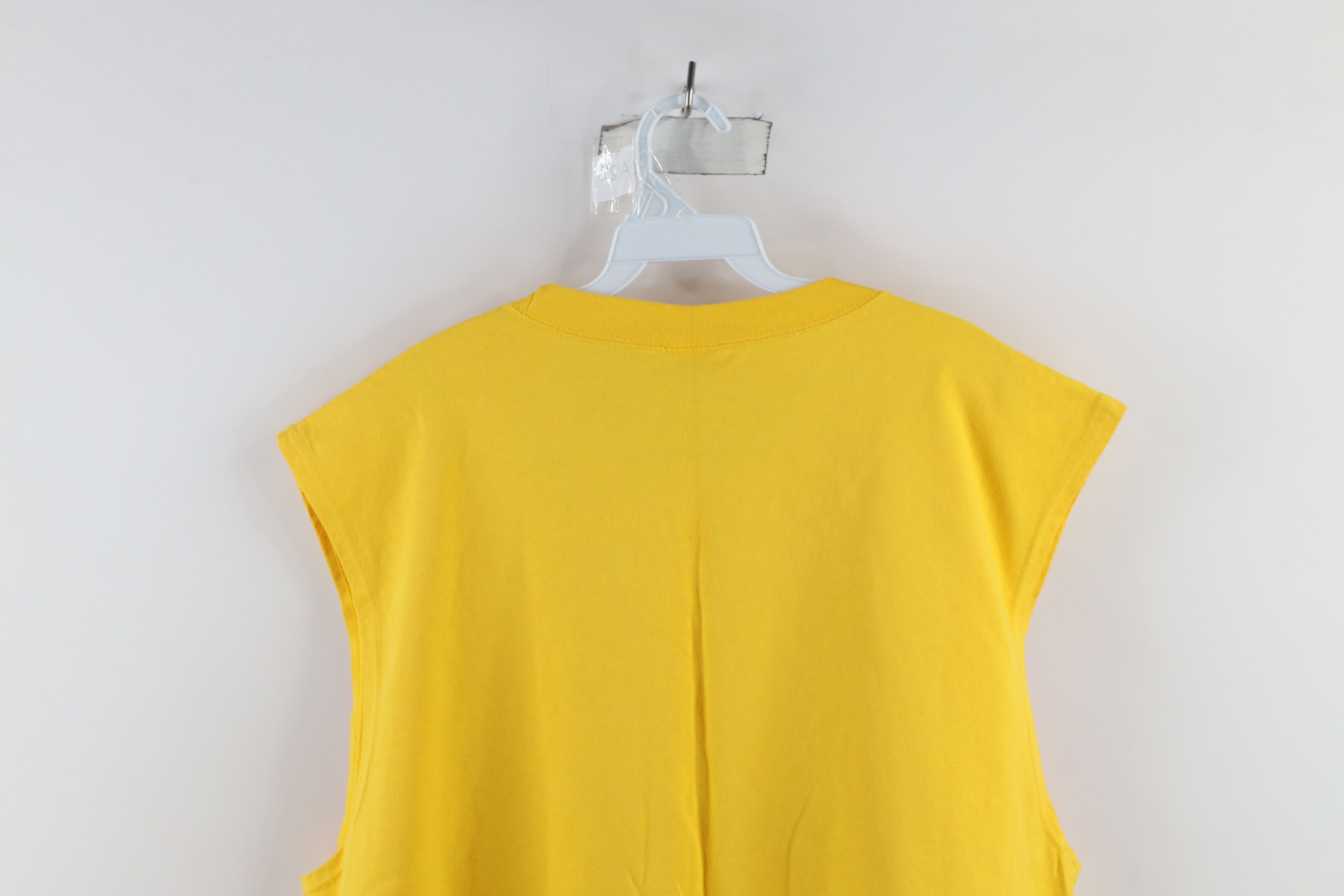 Vintage Vintage 90s Streetwear Sleeveless Muscle T-Shirt Yellow USA Size US XL / EU 56 / 4 - 8 Thumbnail
