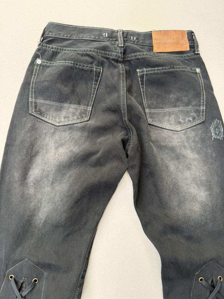 Japanese Brand Goa lace up flare jeans Size US 27 - 8 Thumbnail