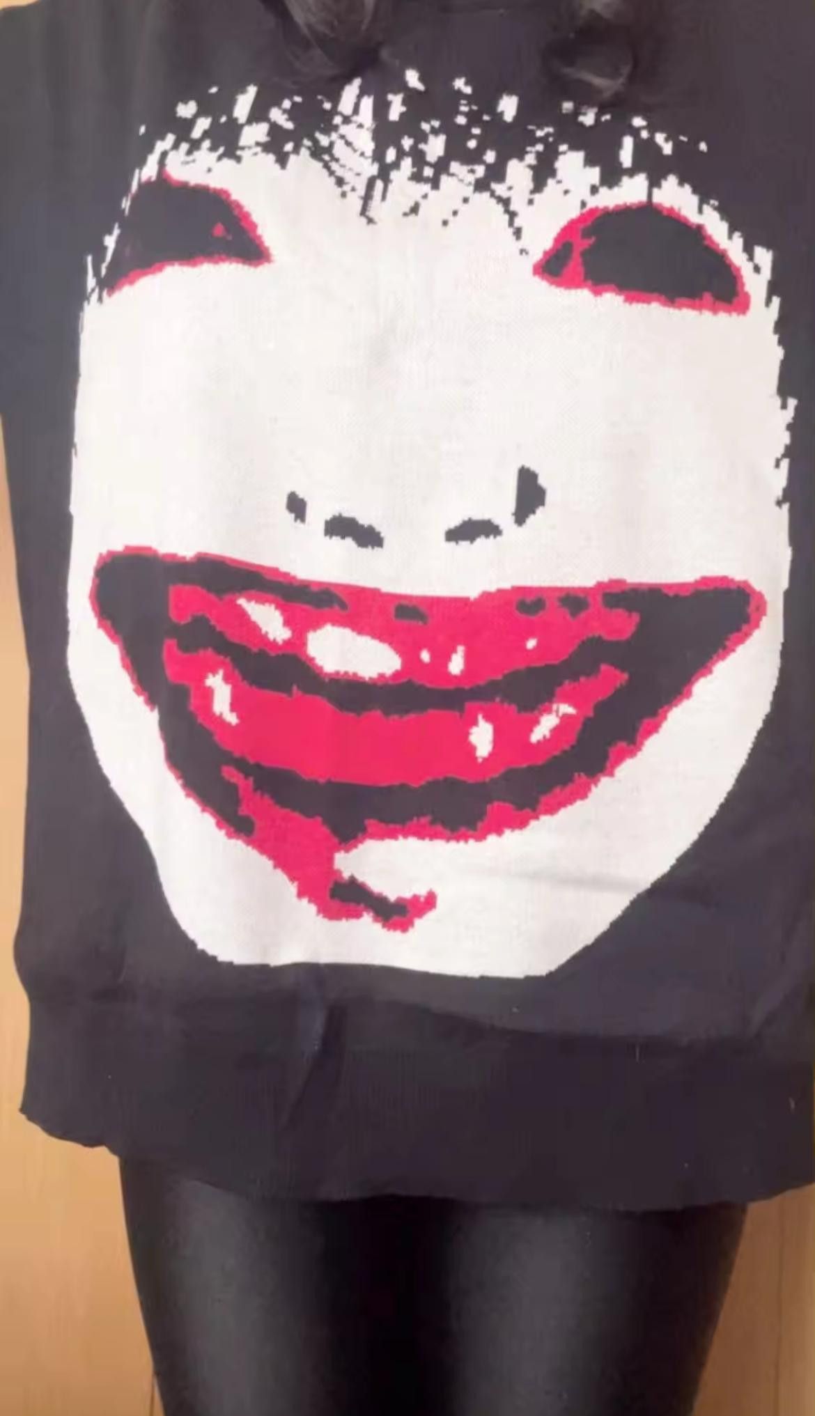Japanese Brand × Vintage Streetwear Sweater Gothic Potrait Paint Harajuku Size US L / EU 52-54 / 3 - 4 Thumbnail