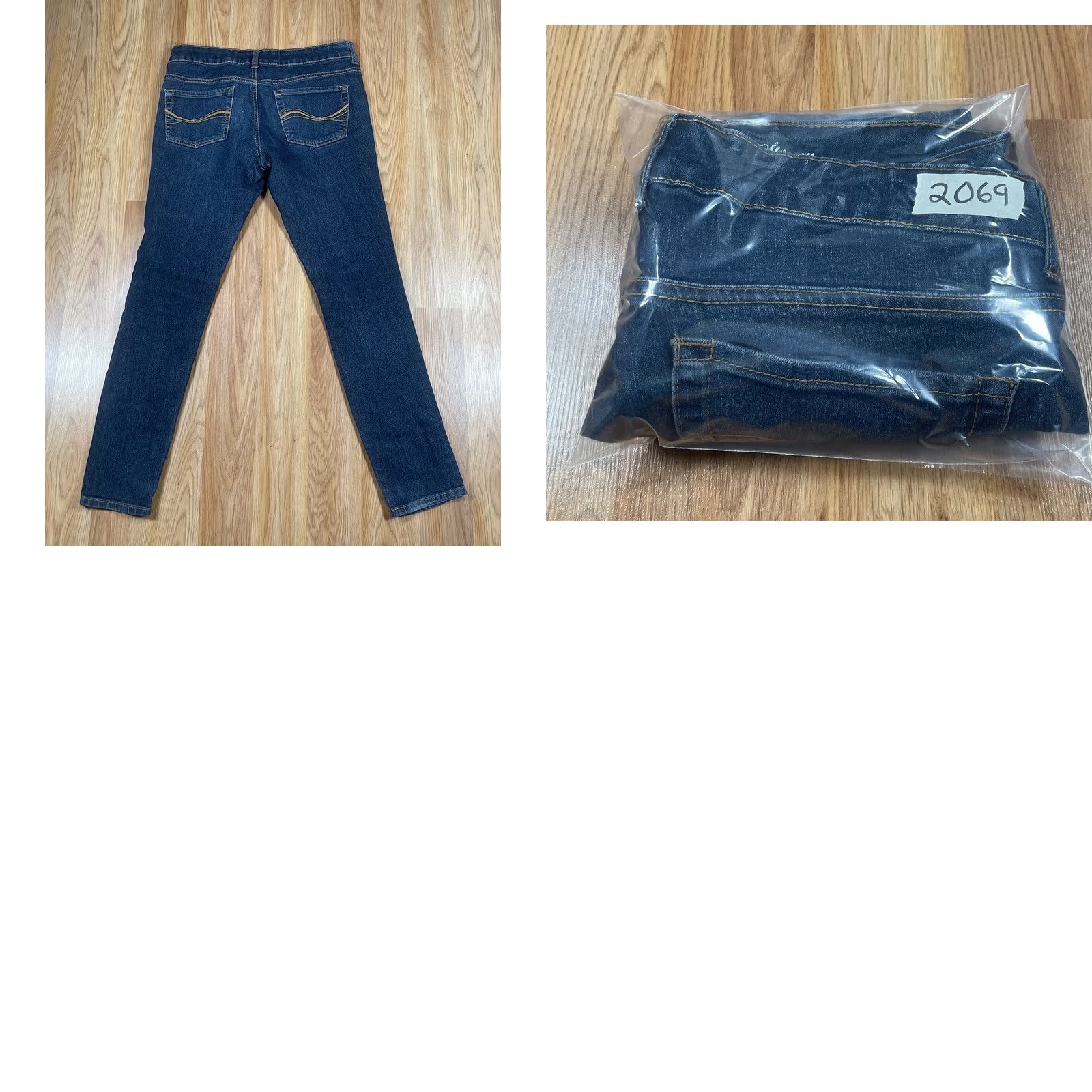 Denime SO Jeans Womens 11 Regular Skinny Leg Mid Rise Stretch Blue Denim Pants Size 32" / US 10 / IT 46 - 10 Thumbnail