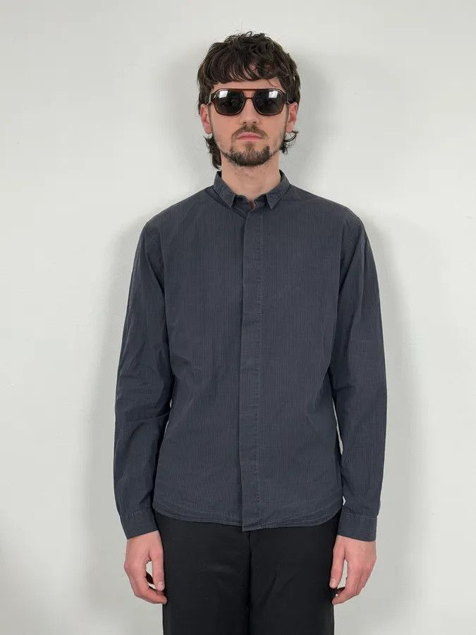 Dior AW2012 Dior Navy & Grey Checkered Classy Shirt Size US M / EU 48-50 / 2 - 2 Thumbnail