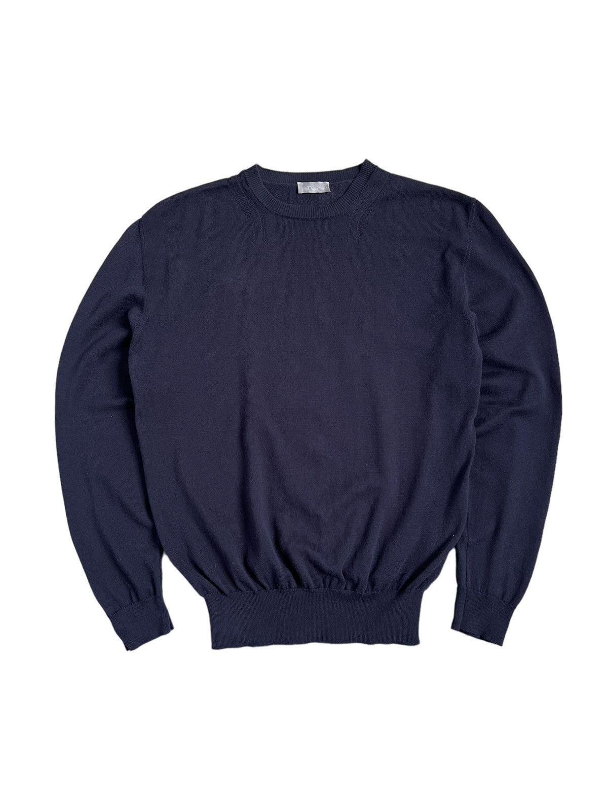 Dior × Hedi Slimane Dior Navy Blue Knitwear Sweater Size US M / EU 48-50 / 2 - 1 Thumbnail