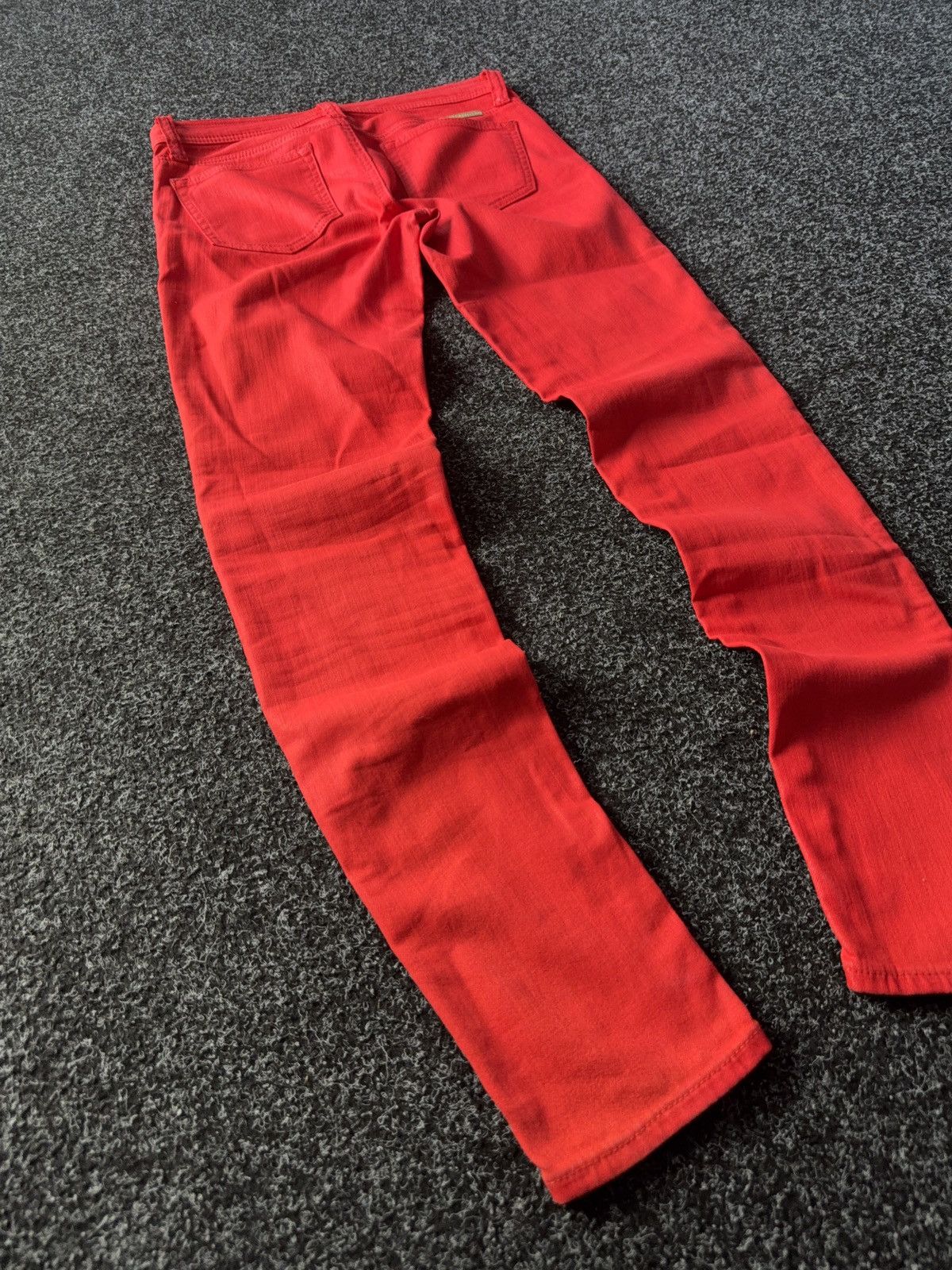 Polo Ralph Lauren × Vintage Ralph Lauren Red Courtlandt Skinny Jeans Y2K Rock Style Size 27" / US 4 / IT 40 - 10 Thumbnail