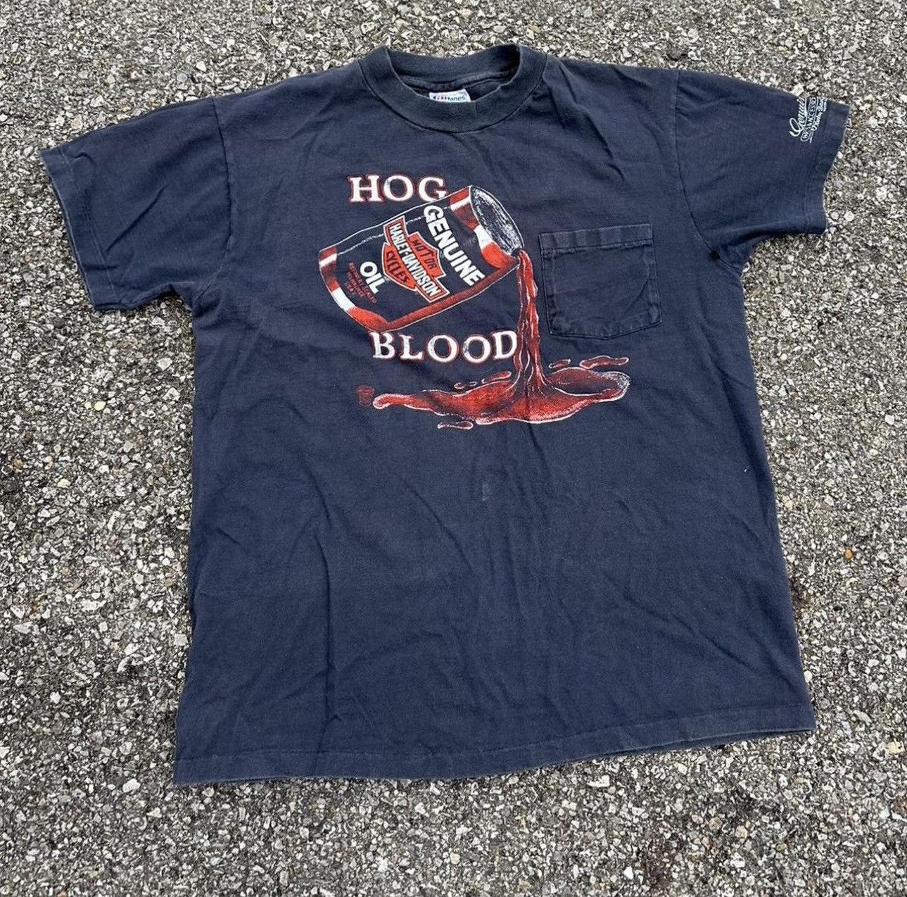 Harley Davidson Vintage Hogs Blood Harley Davidson shirt RARE Large Size US L / EU 52-54 / 3 - 2 Thumbnail