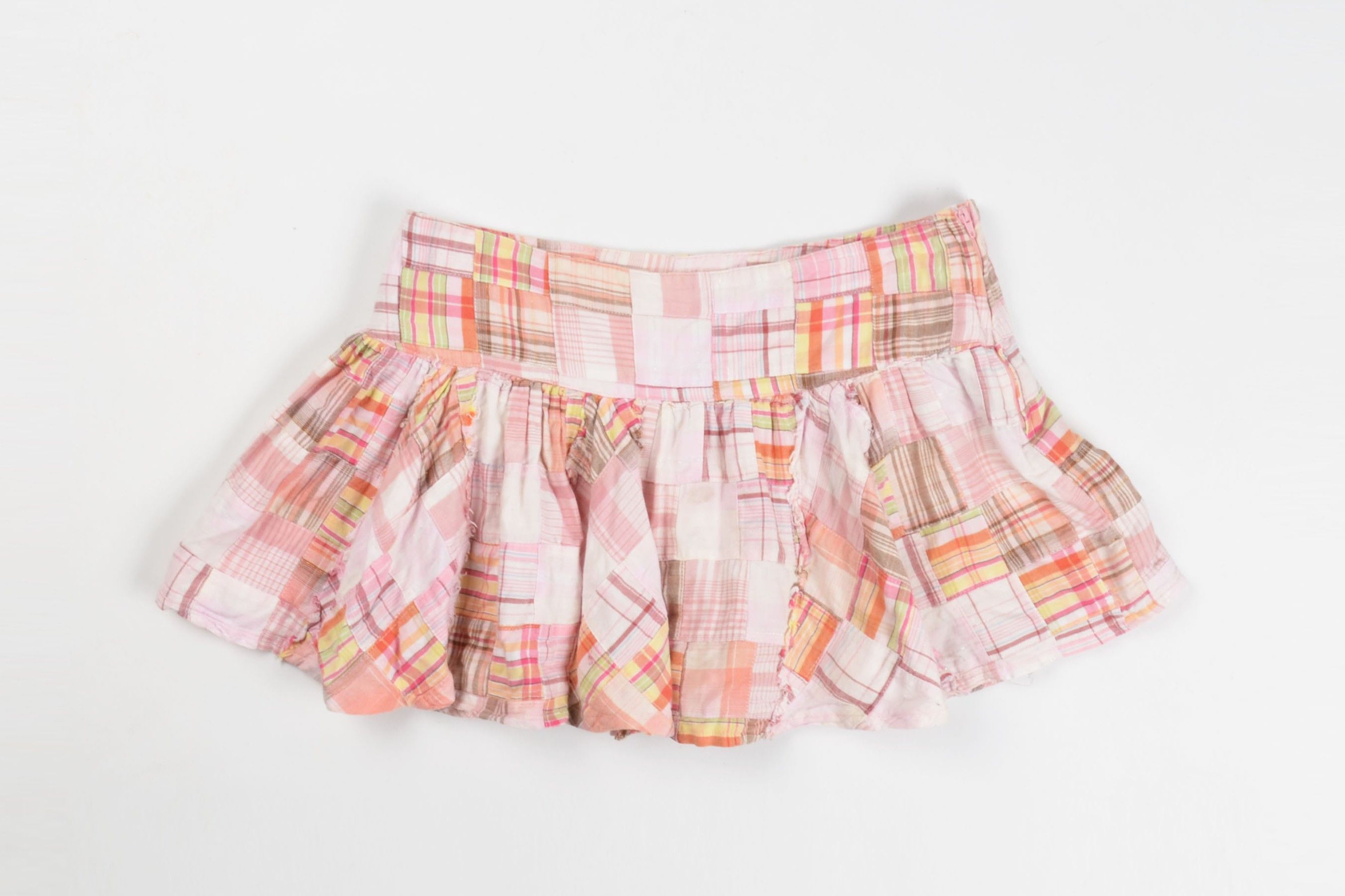 Vintage Papaya Y2K Babydoll Plaid Coquette Mini Skirt Size 30" / US 8 / IT 44 - 2 Thumbnail
