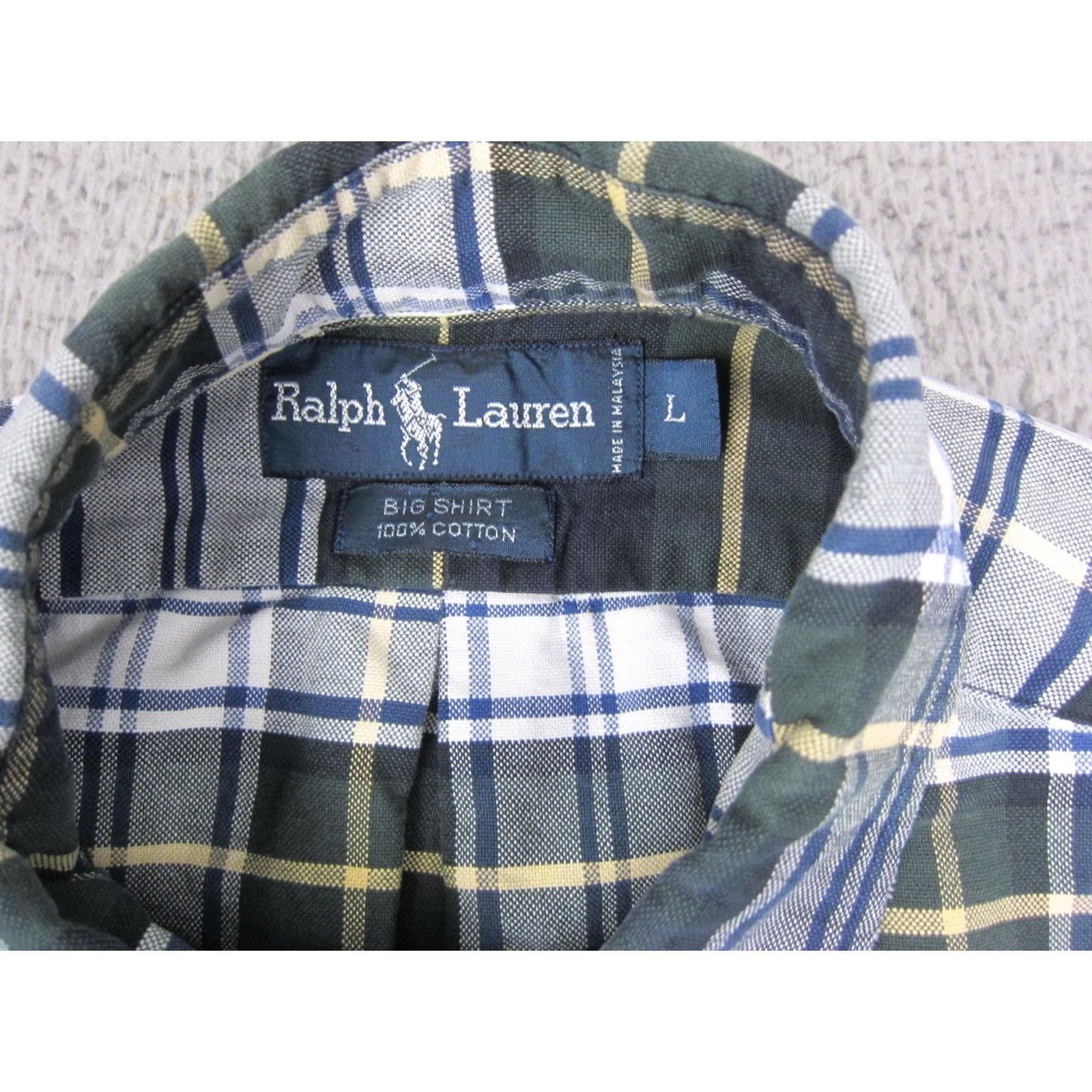 Ralph Lauren VINTAGE Ralph Lauren Shirt Plaid Button-Up Polo Ralph Lauren Mens Large Green 90s Preppy Classic Casual Long Sleeve Credit: Size US L / EU 52-54 / 3 - 4 Thumbnail