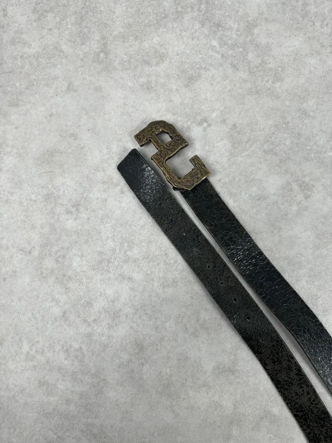 Armani Armani AJ Black Leather Hammered Belt Size ONE SIZE - 4 Thumbnail