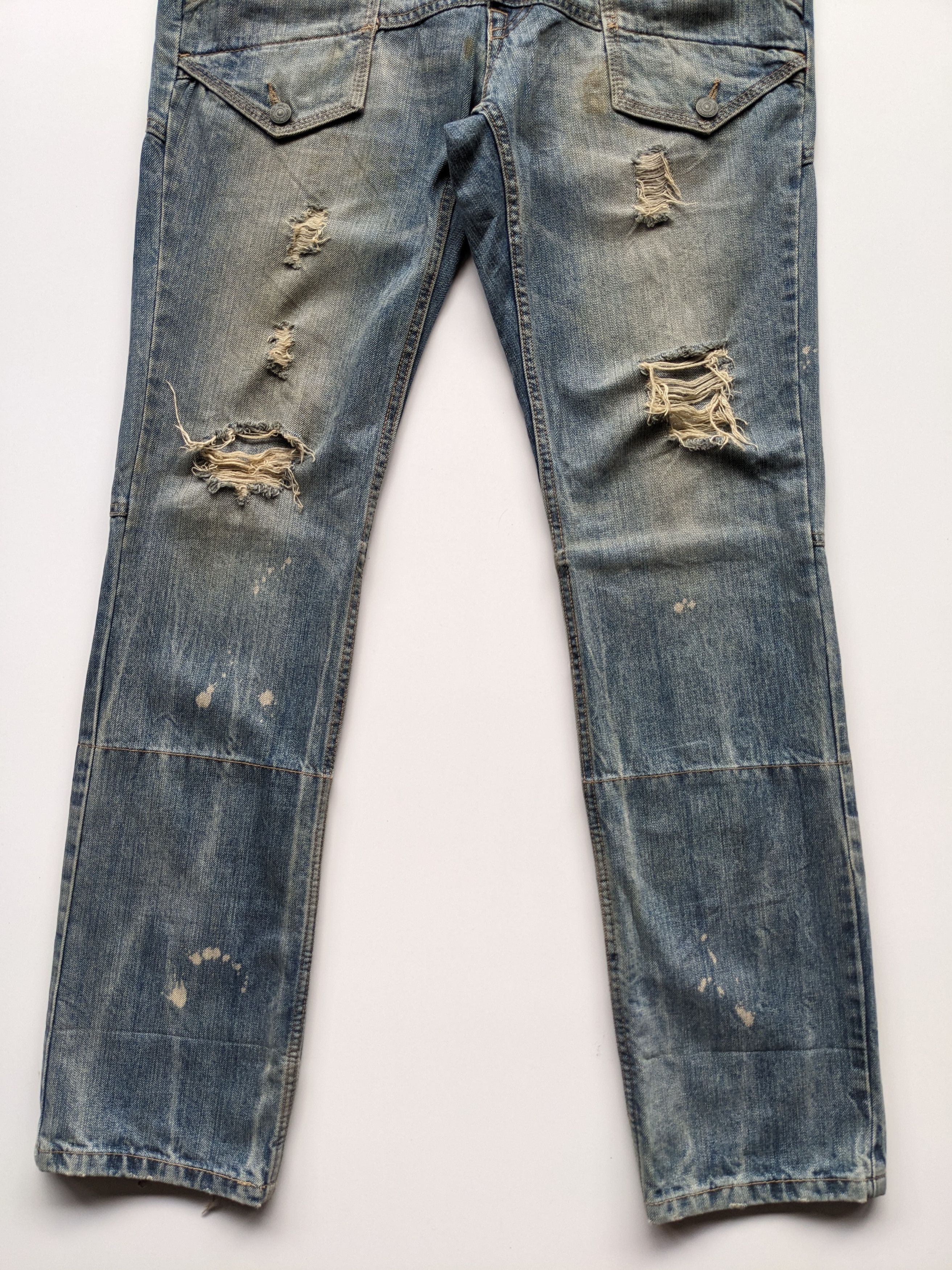 If Six Was Nine PPFM acidwash distressed jeans Size US 33 - 4 Thumbnail