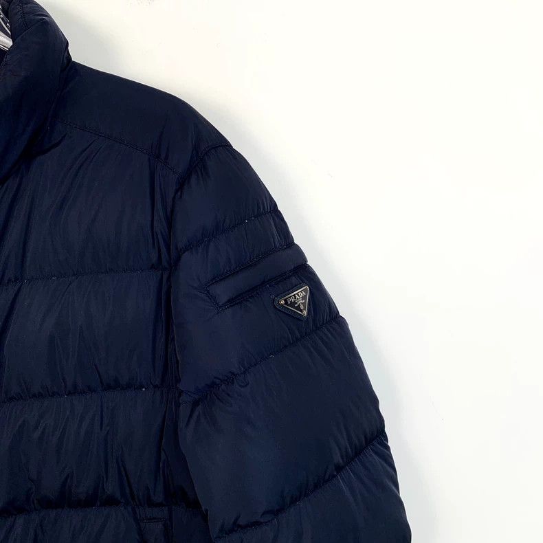 Prada Prada Dark blue triangle zipper down coat Size US S / EU 44-46 / 1 - 3 Thumbnail