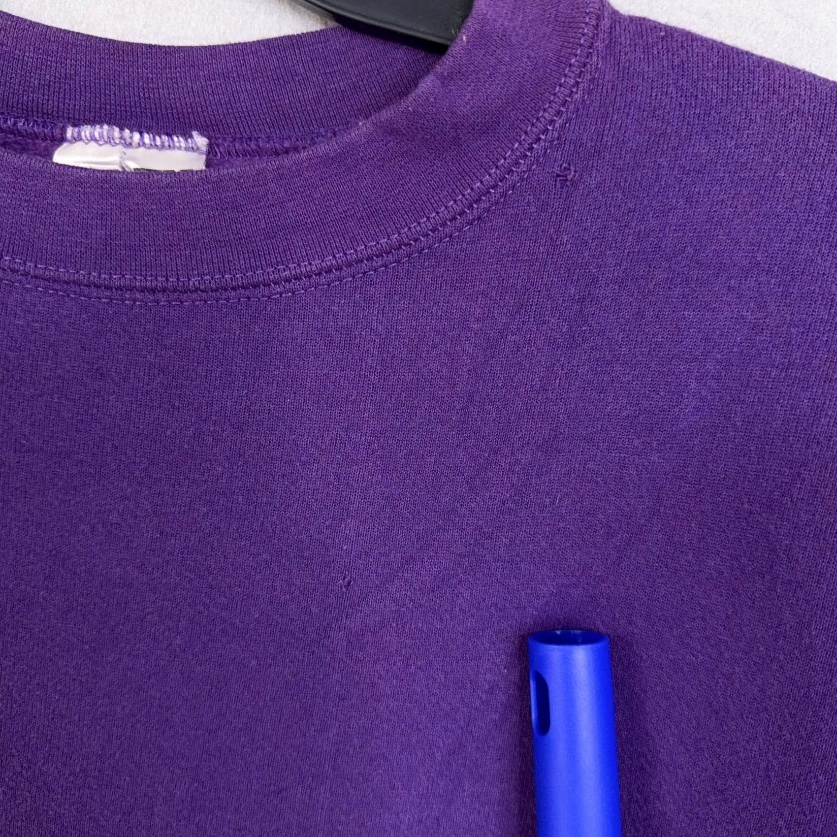 Edwin VINTAGE Edwin Sweatshirt Adult Large Purple 50/50 Fleece Cotton-Polyester Crew Neck Pullover Mens L Purple 80s 90s Size US L / EU 52-54 / 3 - 2 Thumbnail