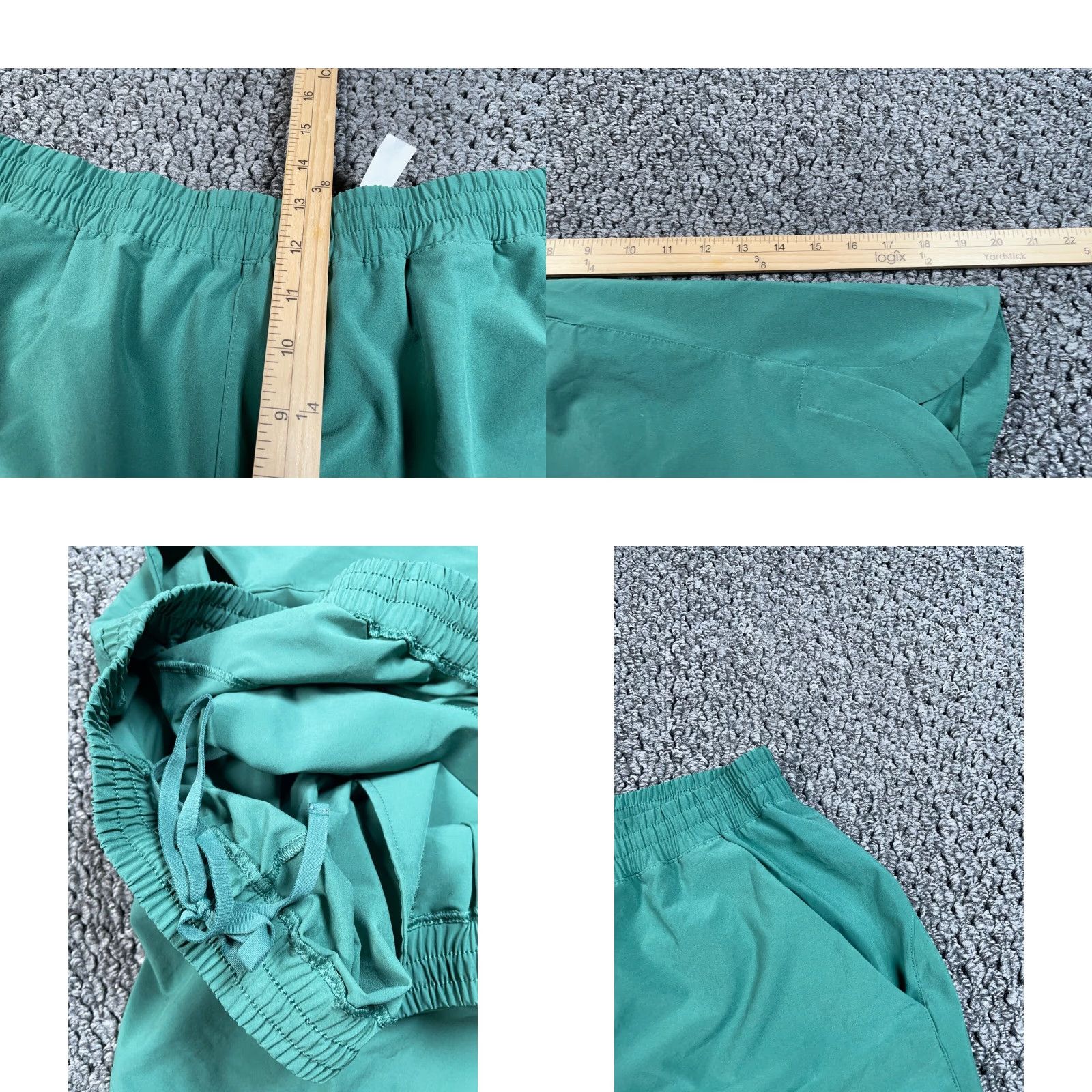 Vintage Peloton Men's XL Green Inseam 8" Training Shorts Drawstring Unlined Cycling Pockets Polyester Spandex Athletic Activewear Regular Brand Peloton Size US 36 / EU 52 - 8 Thumbnail