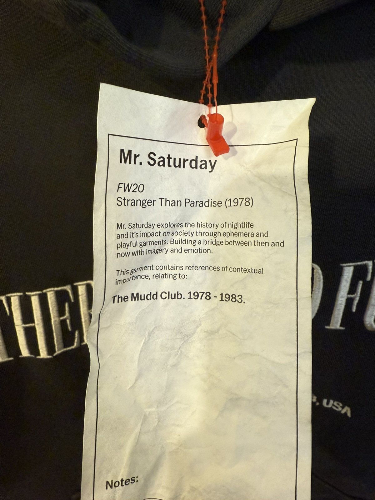 Mr. Saturday New Mr. Saturday FW20 Men's No Future Hoodie / Vintage Black Size US L / EU 52-54 / 3 - 5 Thumbnail