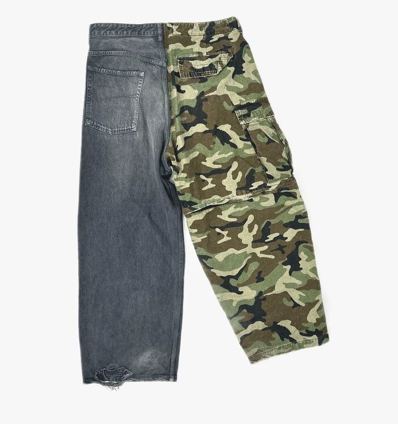 Balenciaga Balenciaga size M Camouflage stitching destroys baggy jean Size US 26 / EU 42 - 2 Thumbnail