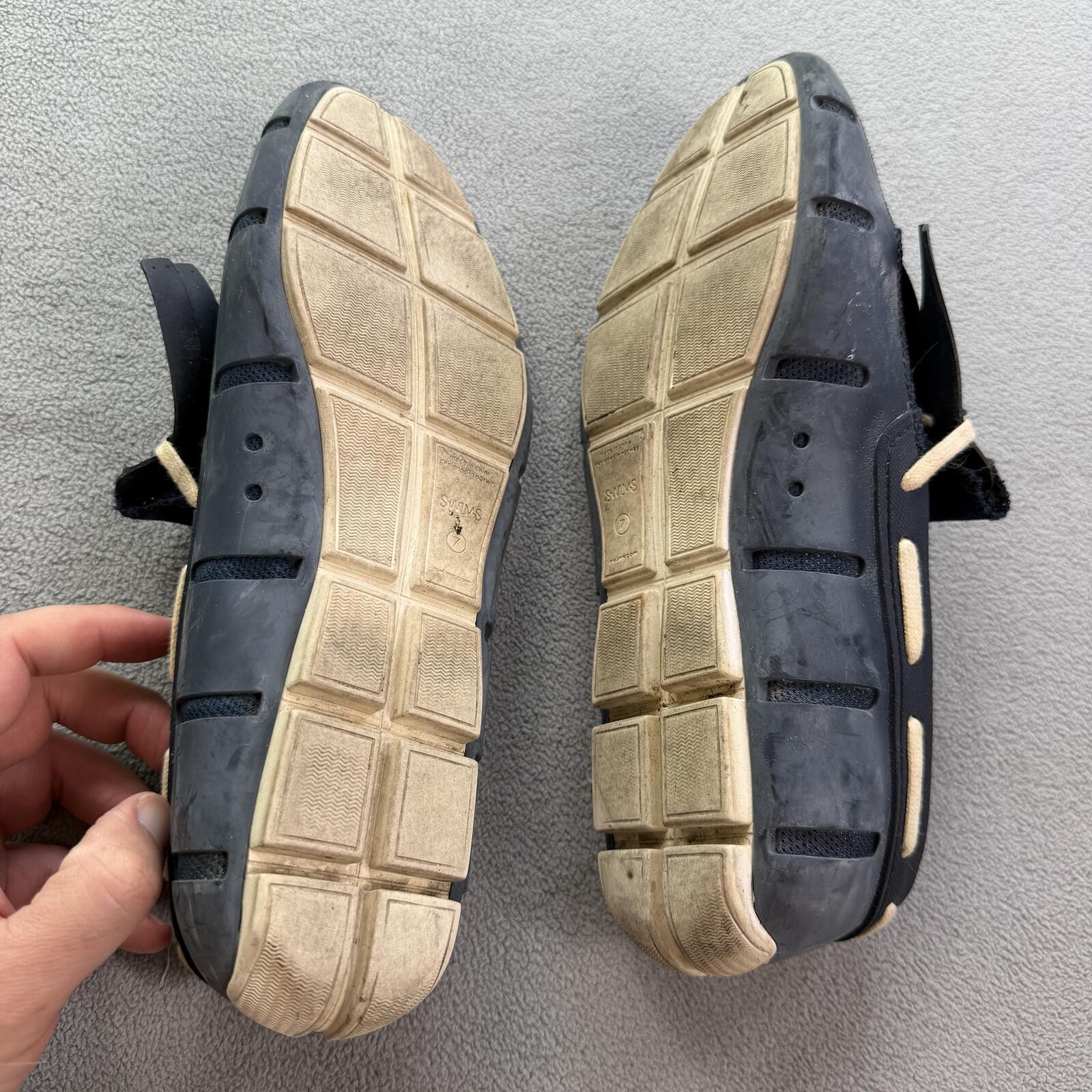 Swims SWIMS Navy Braided Lace Waterproof Driving Loafers Mens 7 Size US 7 / EU 40 - 5 Thumbnail