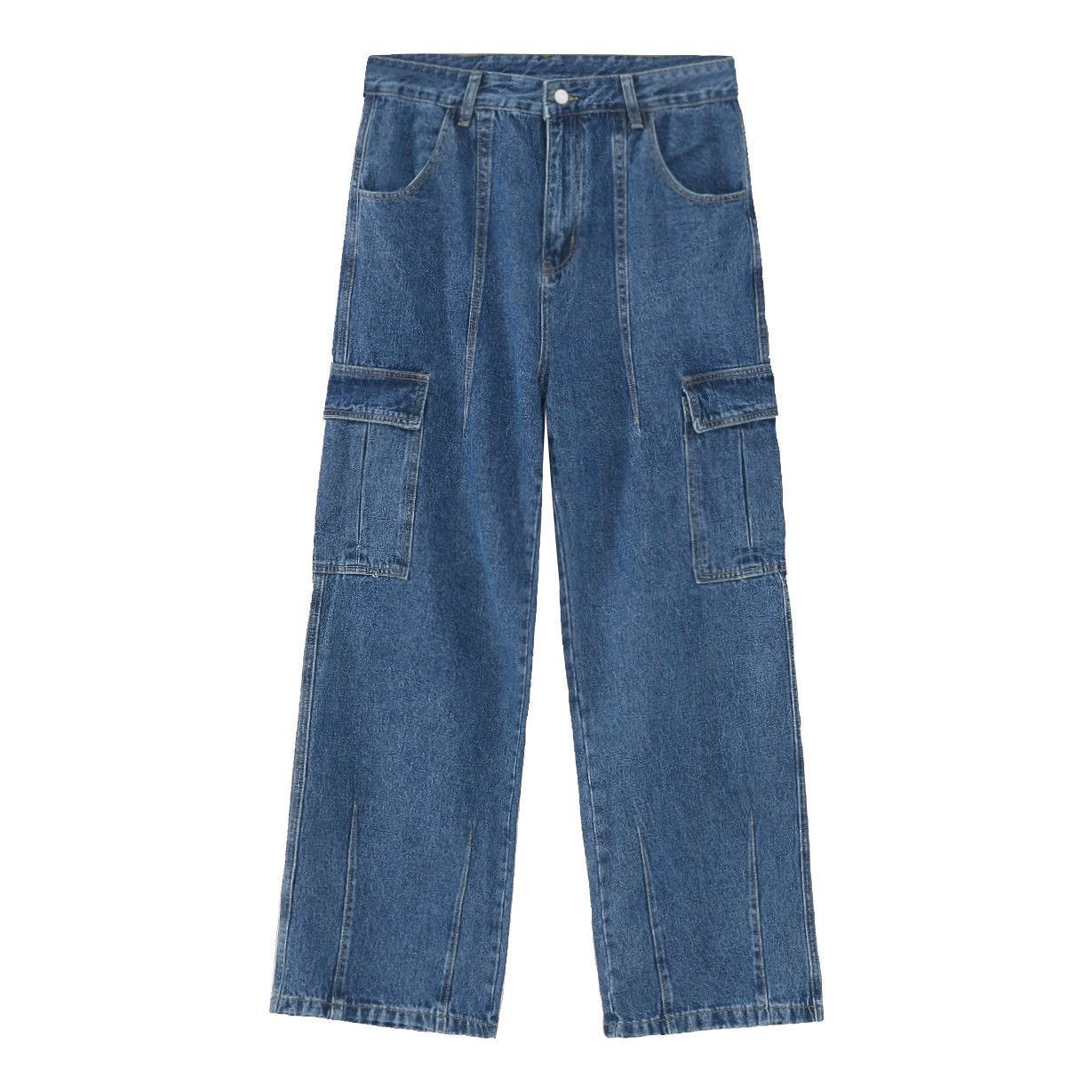 Jean Men's American retro loose casual workwear jeans Size US 32 / EU 48 - 4 Thumbnail