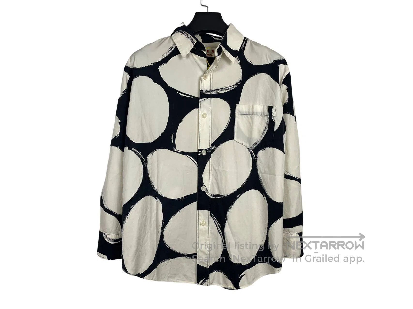 Marni MARNI Polka Dot Printed Loose Fit Long Sleeve Shirt Size XS / US 0-2 / IT 36-38 - 1 Thumbnail
