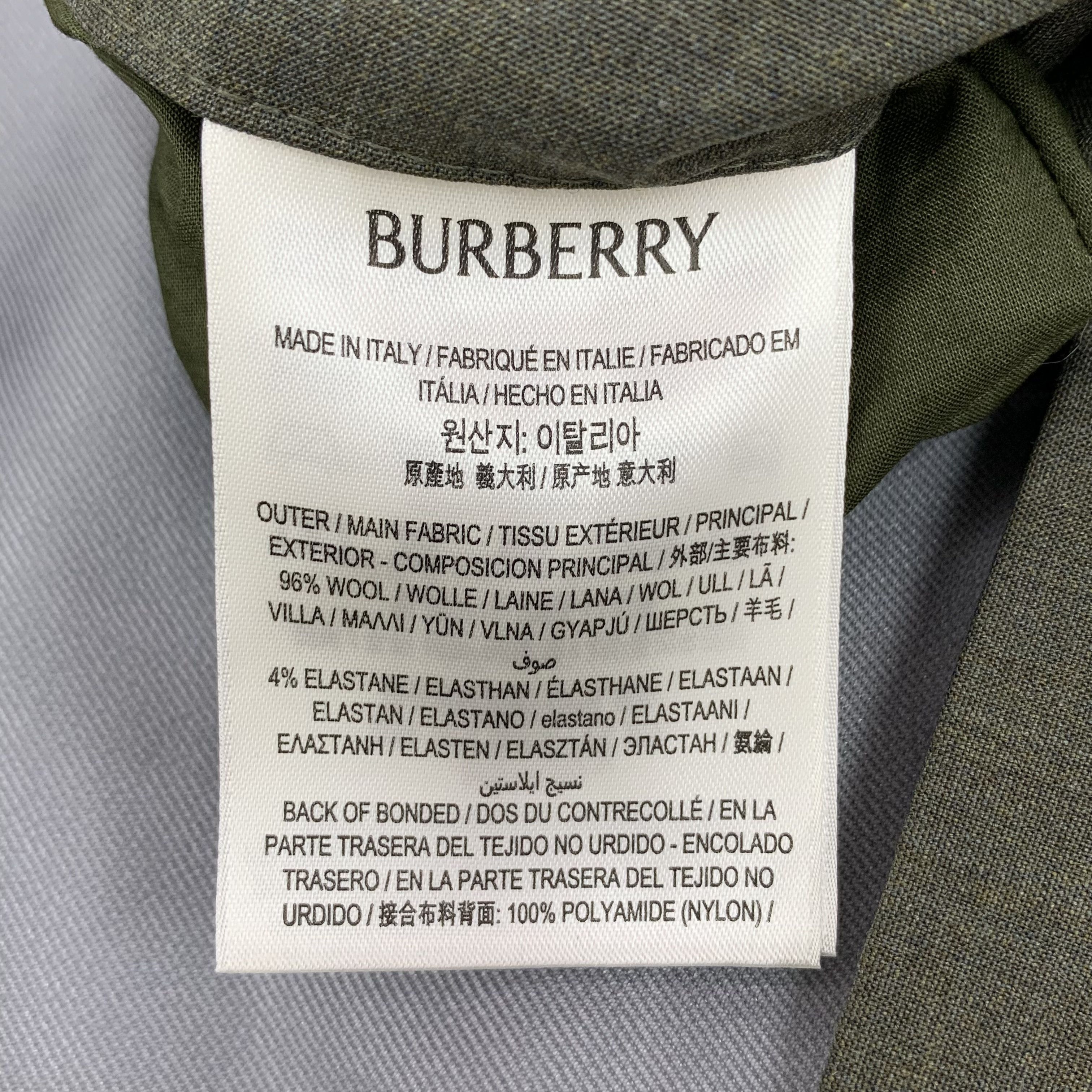 Burberry Burberry Multi-Pocket Wool Utility Jacket Green (36) Size XS / US 0-2 / IT 36-38 - 8 Thumbnail