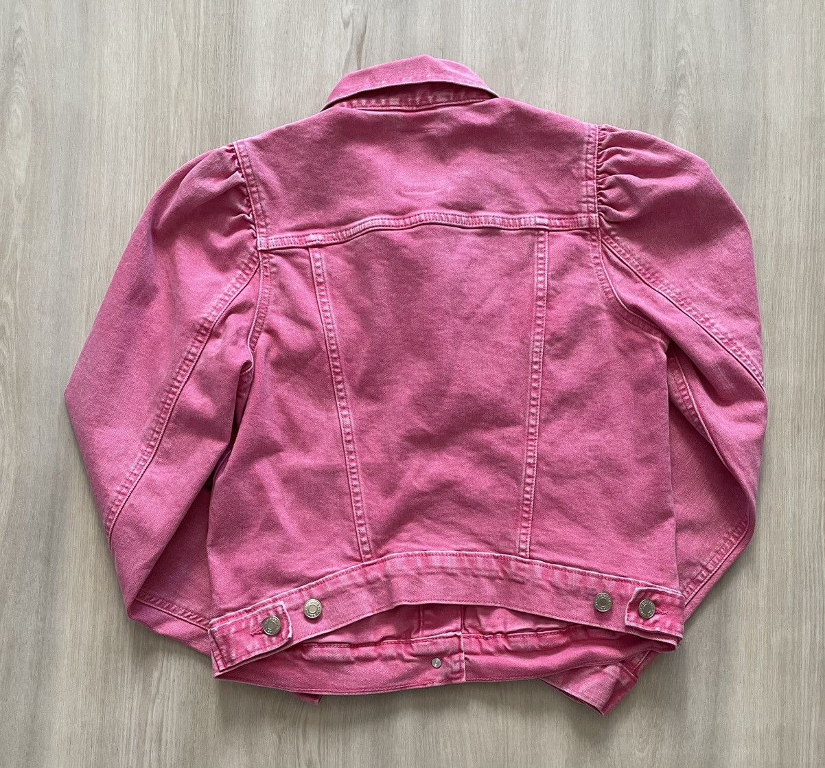 Gap GAP X BARBIE Adult Pink Puff Sleeve Icon Denim Jacket - S Size S / US 4 / IT 40 - 6 Thumbnail