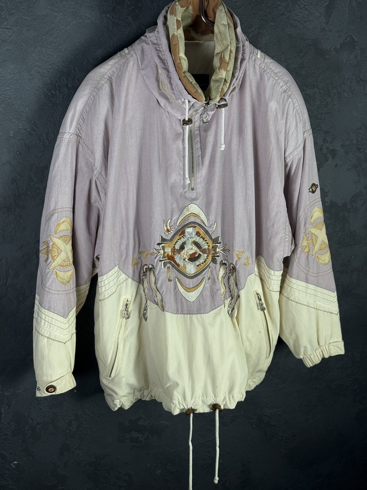 Bogner Vintage 1990s Willy Bogner Indian Embroidered Coat Jacket S Size US S / EU 44-46 / 1 - 3 Thumbnail