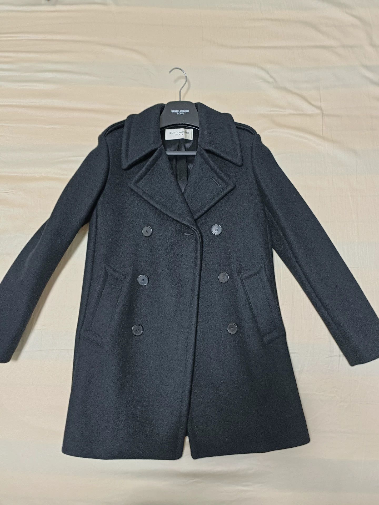 Saint Laurent Paris Saint Laurent Hedi Era Double-Breasted Coat Size US S / EU 44-46 / 1 - 1 Thumbnail