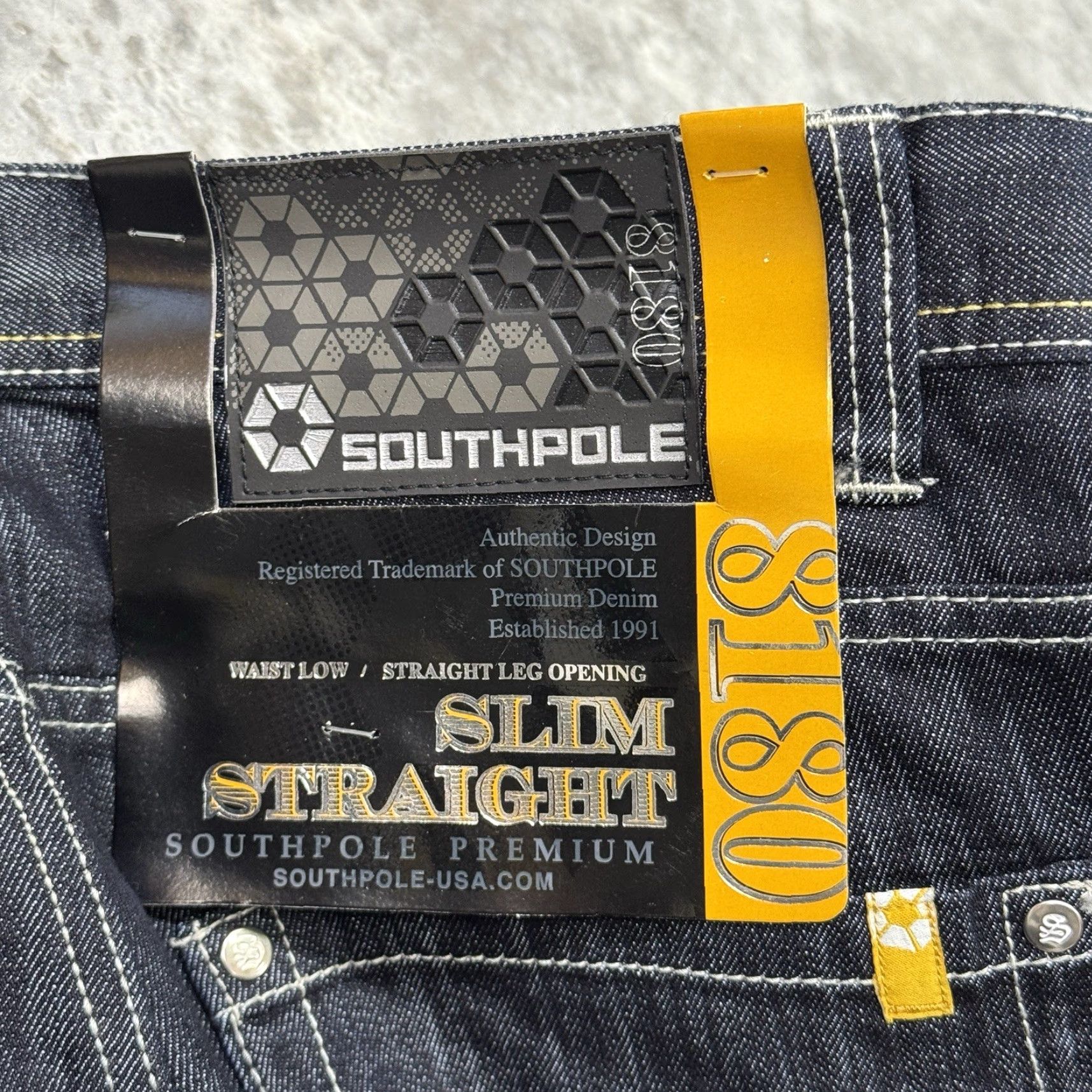 Southpole Southpole Jeans Mens 36x34 Indigo Baggy Hip Hop Y2K 90s Vintage NWT Denim Straight 5-Pocket Mid Rise Bluesock 34in Inseam Mens Size US 36 / EU 52 - 6 Thumbnail