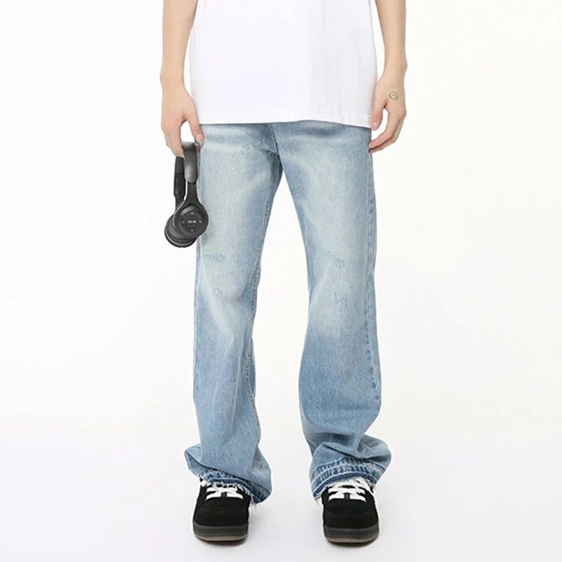 Jean × Vintage Washing Straight Zipper Jeans Size US 31 - 5 Thumbnail