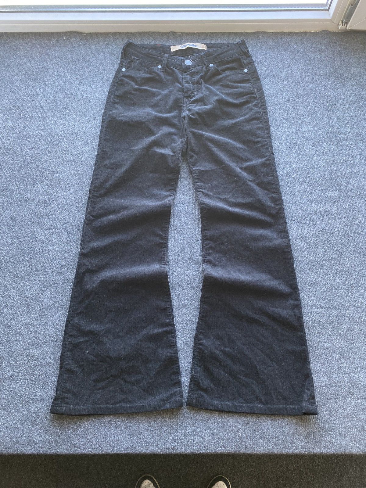 Wrangler 🔥Cowboy Western Vntg Wrangler Flared Corduroy Jeans 26 women Size 26" / US 2 / IT 38 - 2 Thumbnail