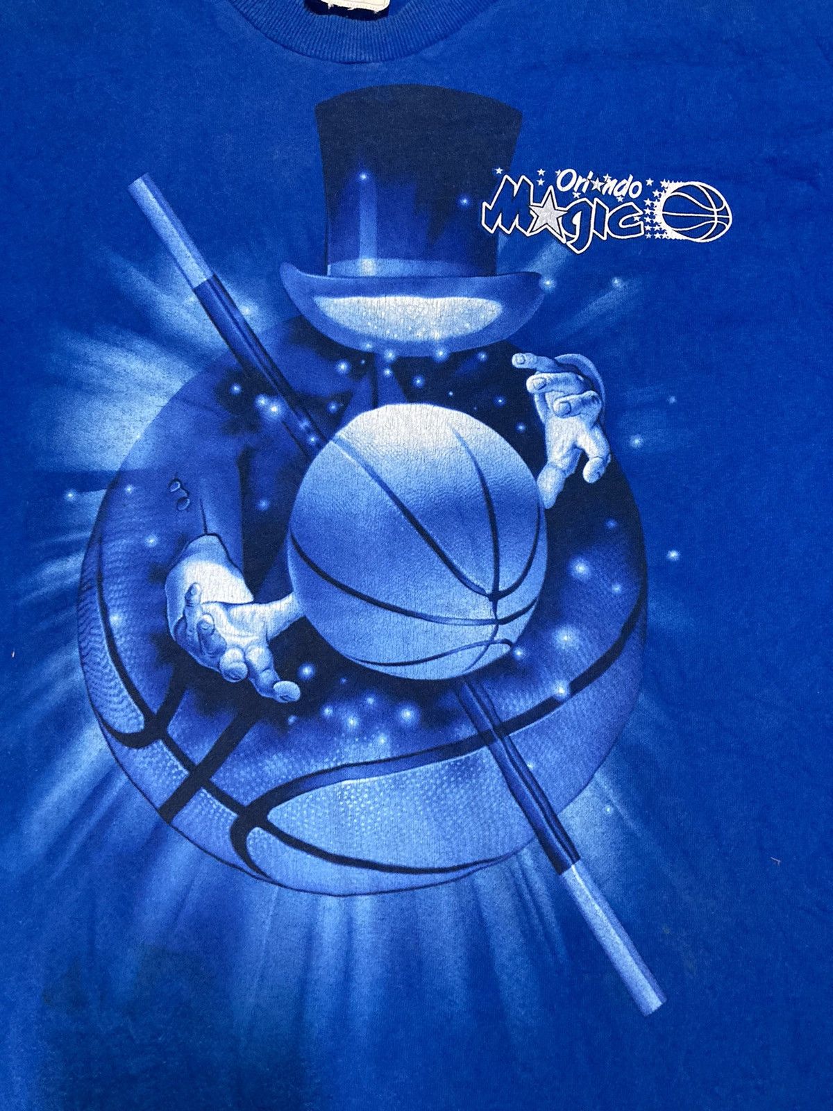 Orlando Magic Blue Pro Player Tshirt 90s Magician Top Hat