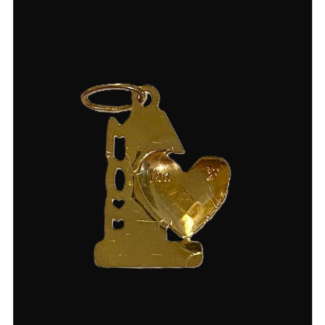 Vintage Vintage #1 MOM 14k Yellow Gold Heart Charm Pendant Size ONE SIZE - 3 Thumbnail