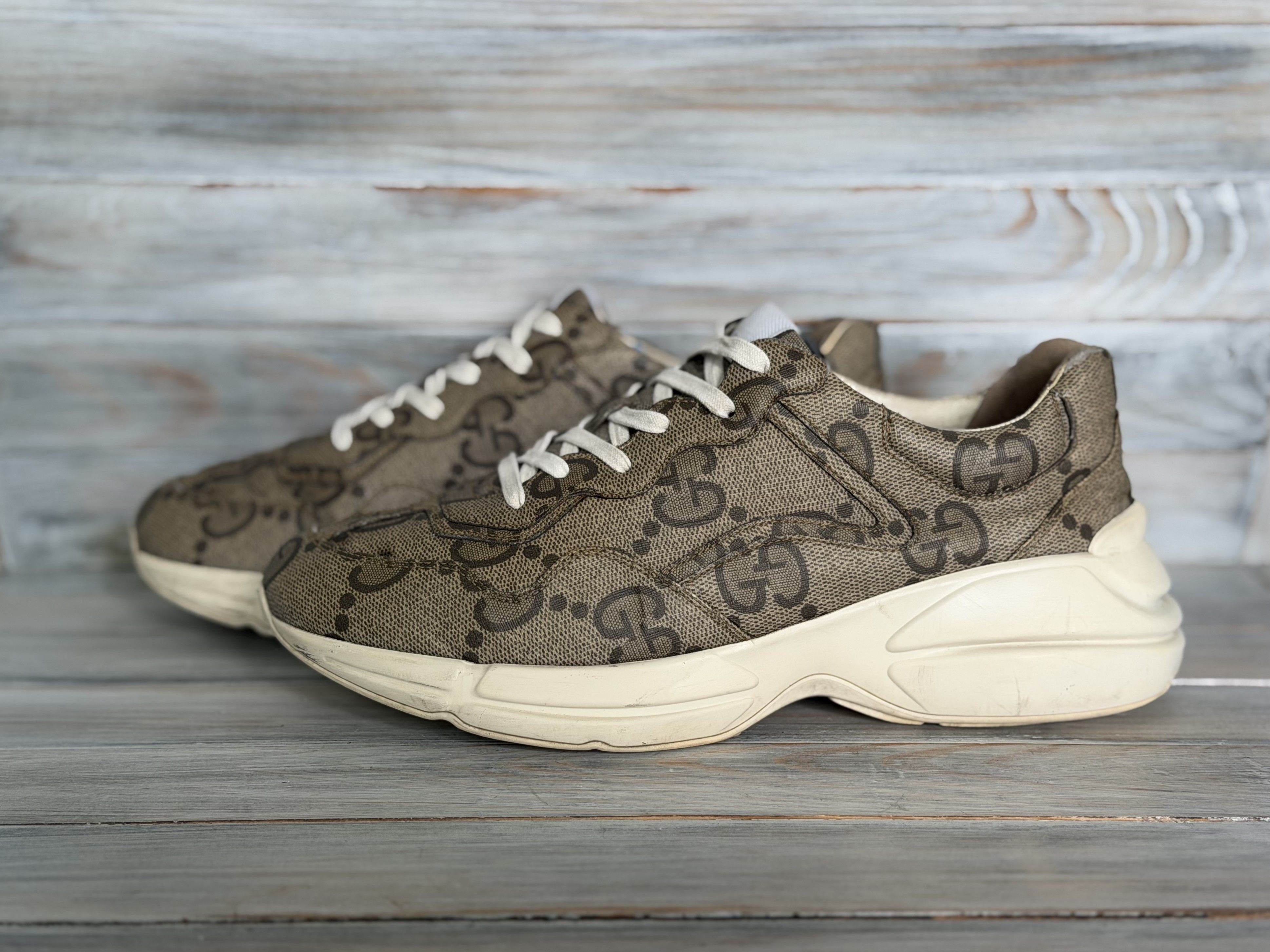 Gucci GUCCI GG Rython 100 Monogram Lace Up Sneakers Made In Italy Size US 11.5 / EU 44-45 - 19 Thumbnail