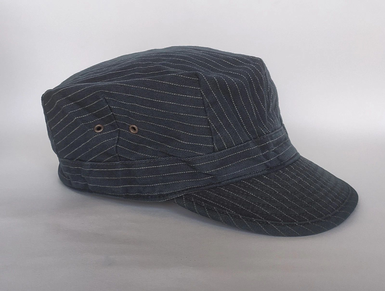 RRL Ralph Lauren DOUBLE RL Striped Jaspé Twill Cap T/3030 Size ONE SIZE - 1 Thumbnail