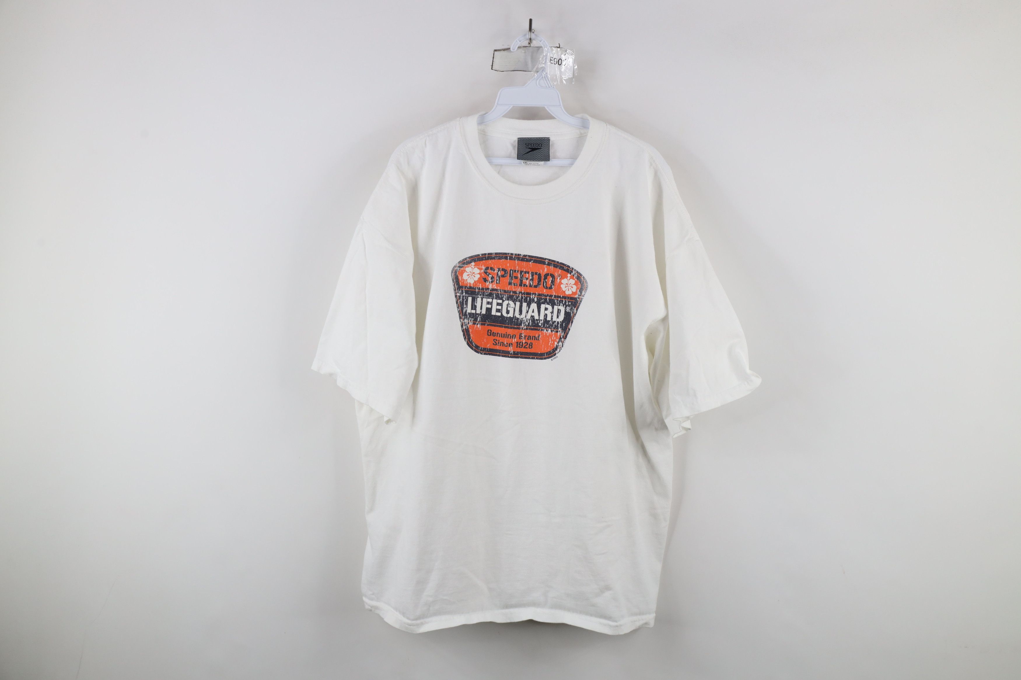 Speedo × Vintage Vintage Y2K 2003 Speedo Spell Lifeguard Short Sleeve T-Shirt Size US XXL / EU 58 / 5 - 1 Thumbnail