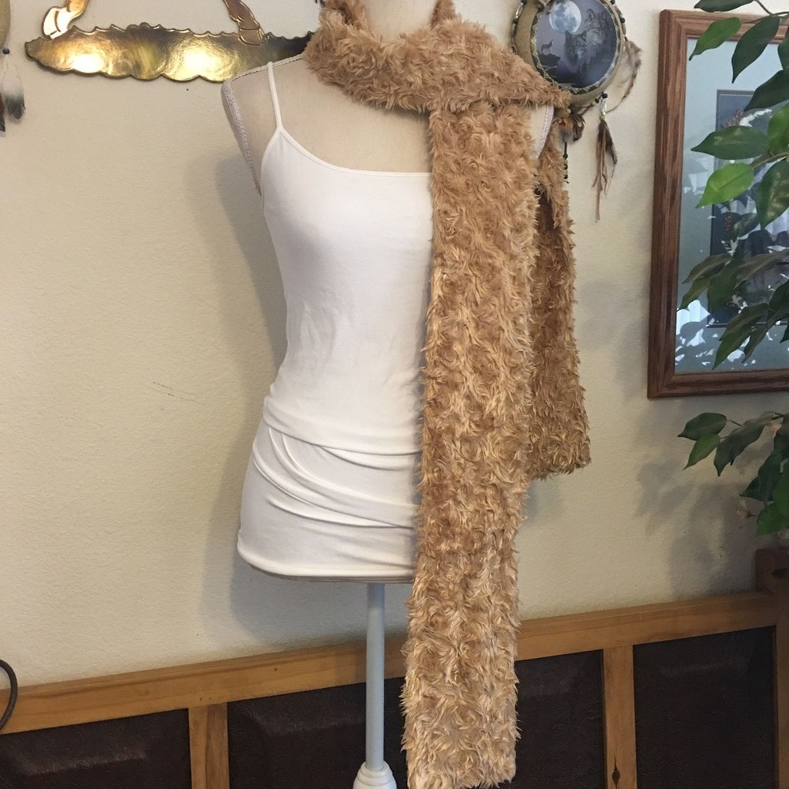 Other Gorgeous golden faux fur scarf wrap 5”x74” Size ONE SIZE - 3 Thumbnail