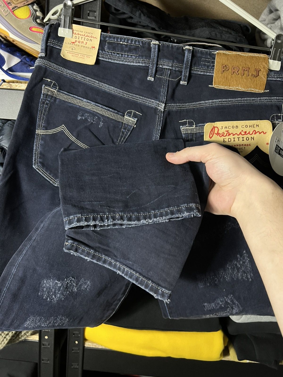 Jacob Cohen Jacob Cohen Premium Edition Denim Jeans Distressed Dark Blue Size US 32 / EU 48 - 7 Thumbnail