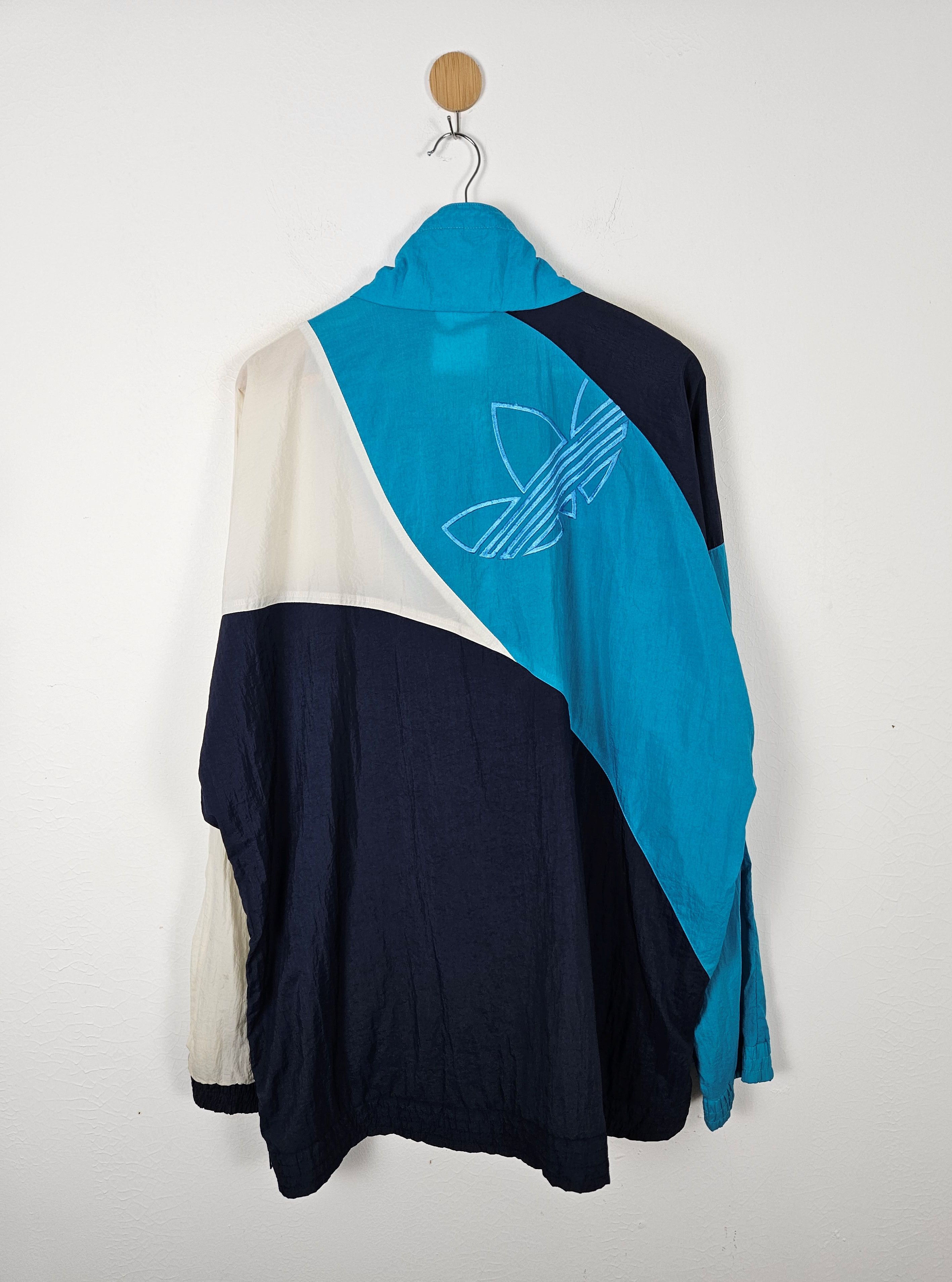 Adidas Vintage 90s Adidas Big Logo trefoil Windbreaker Jacket Size US XL / EU 56 / 4 - 2 Thumbnail