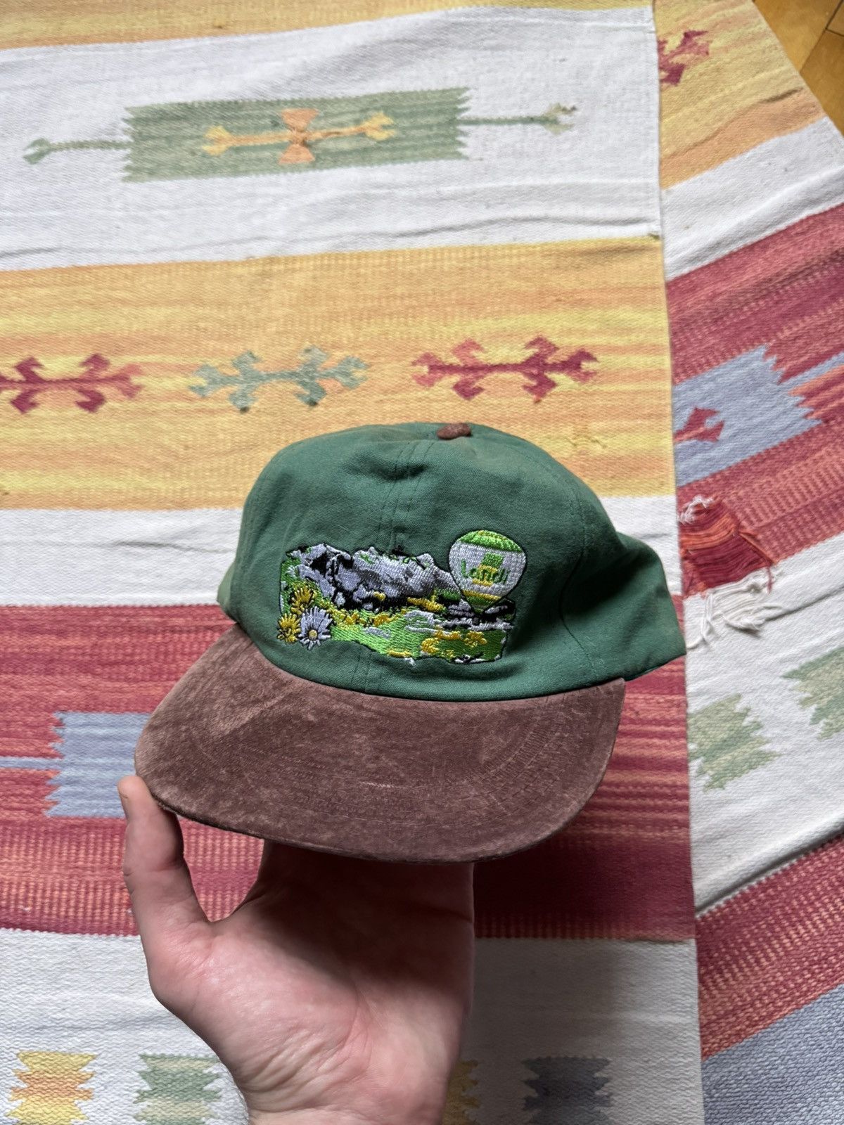 Vintage Vintage 90’s Swiss Sunfaded y2k Suede Japanese Hat Size ONE SIZE - 2 Thumbnail